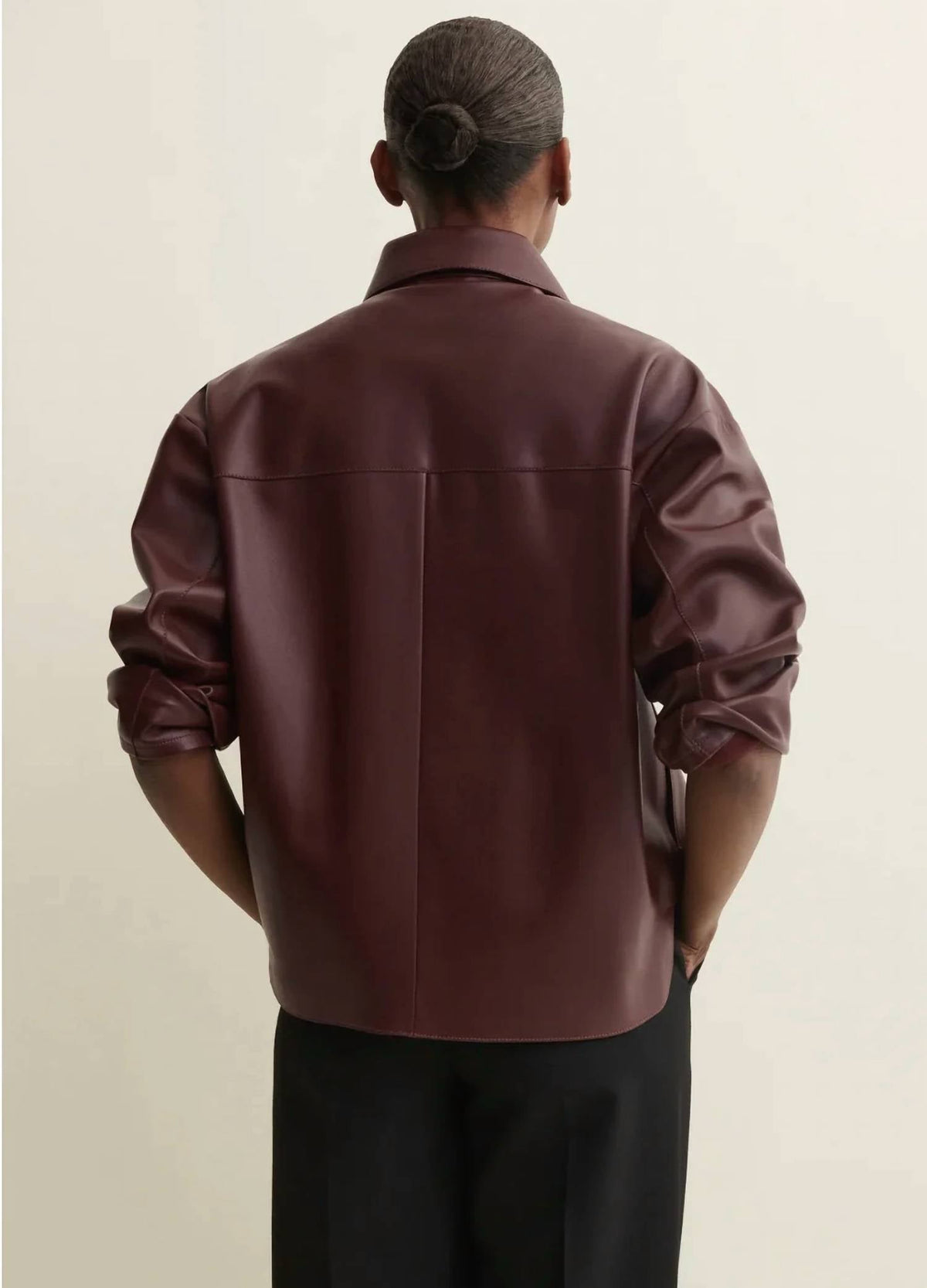 Fenna Lamb Butter Jacket In Mahogany