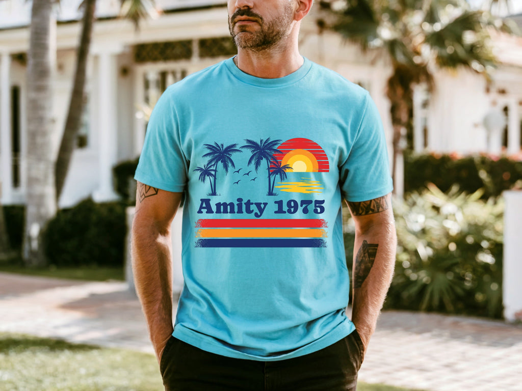 Jaws Neutral Solid Color Simple T-shirt