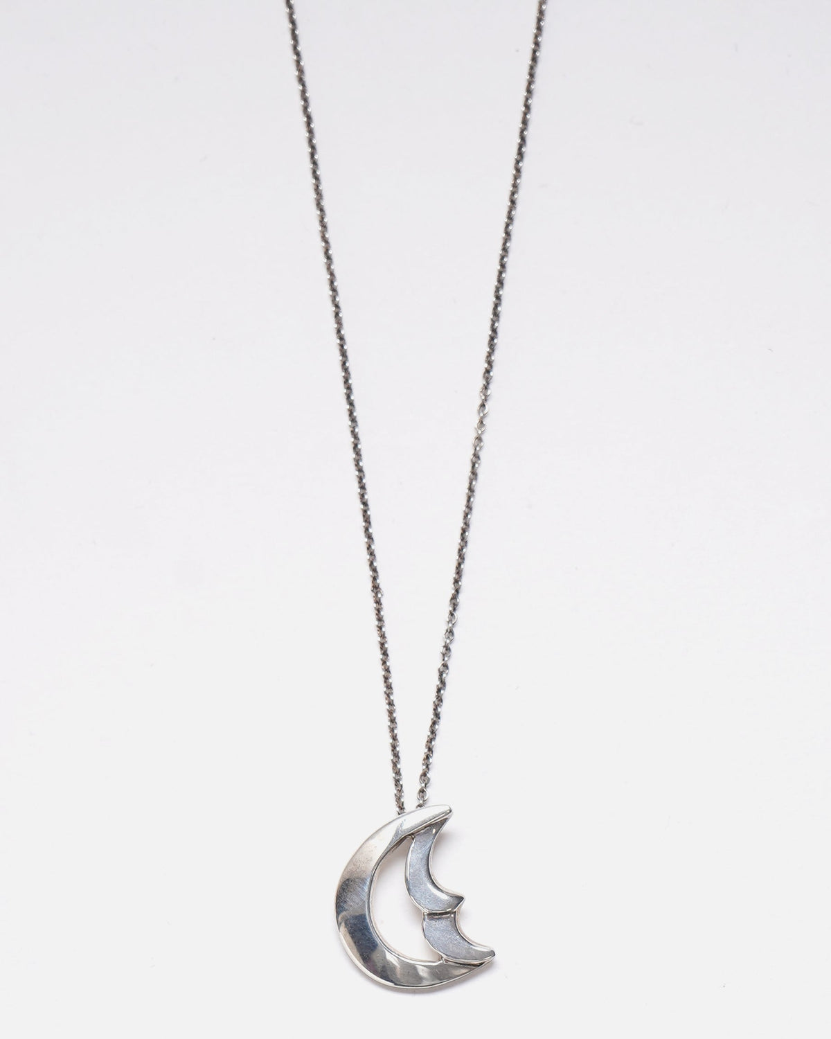 Silver Crescent Moon Necklace