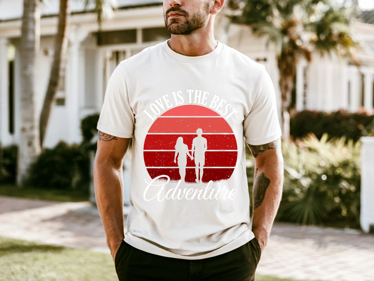 Couple On Vacation Summer Thin Printed Short Sleeves
