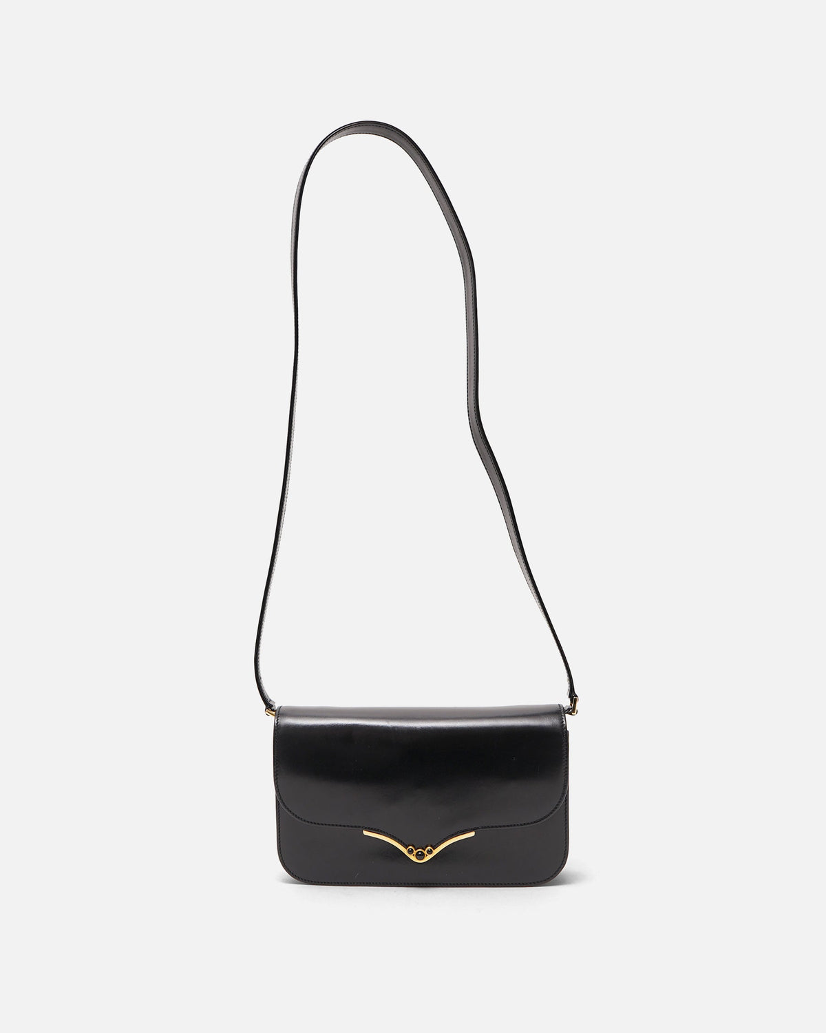 Black Leather Shoulder Bag