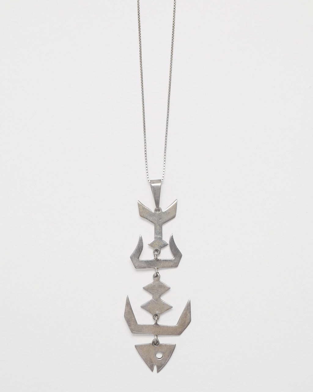 Silver Chain Necklace w/  Fish Charm