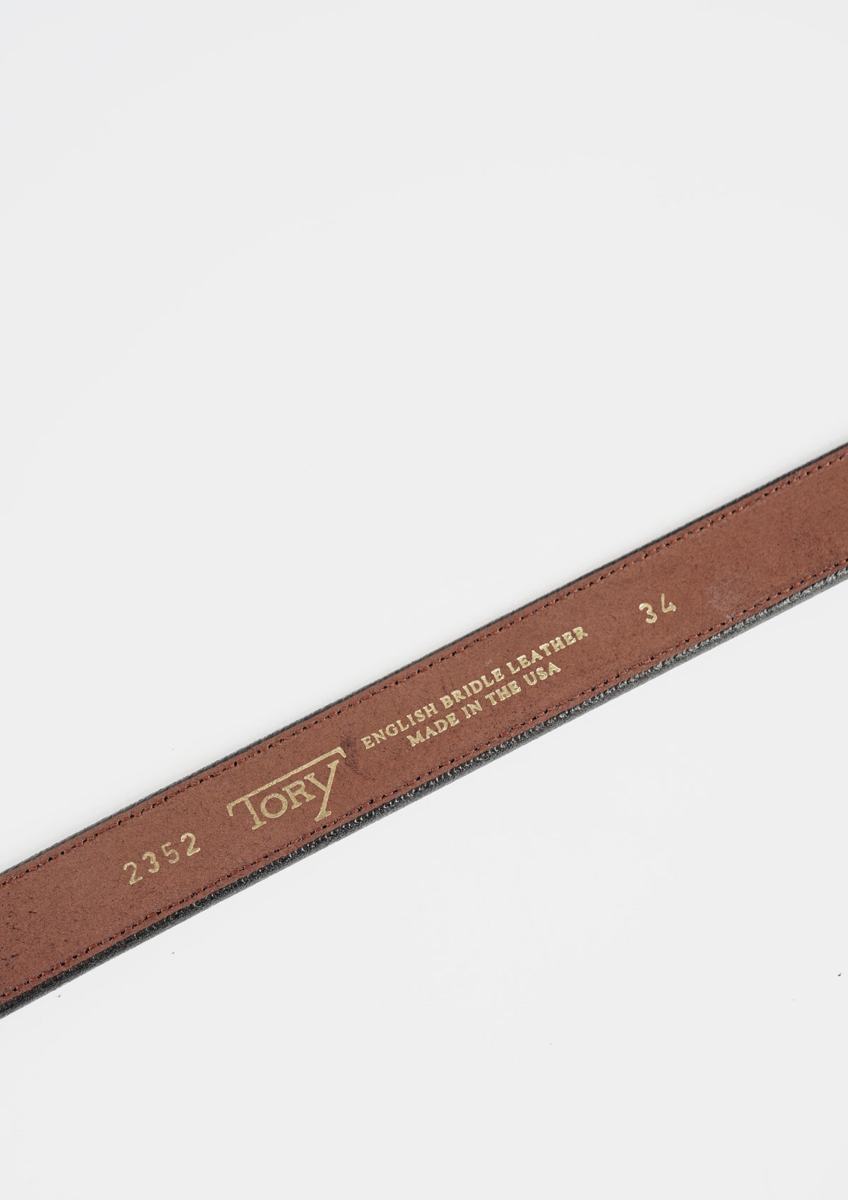 1" Spur Leather Belt / Gold Buckle