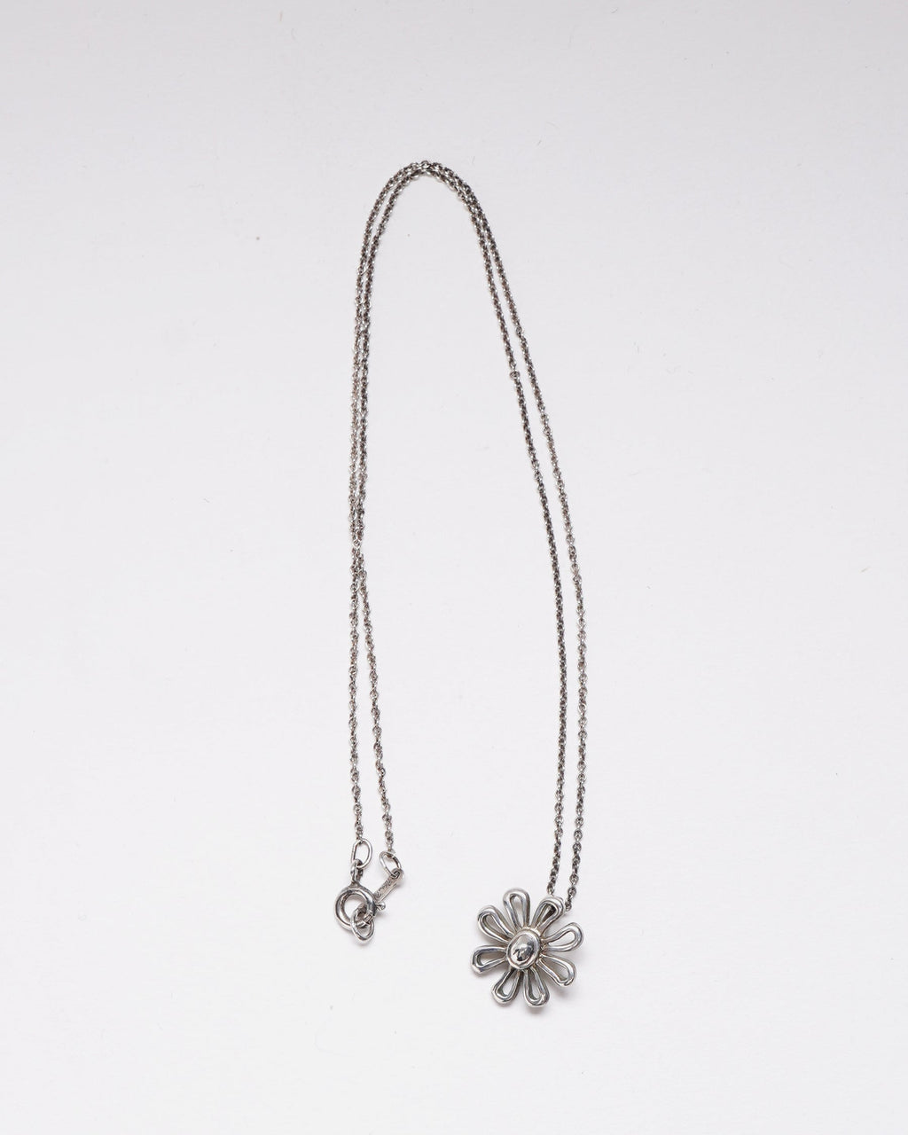 Silver Daisy Flower Necklace