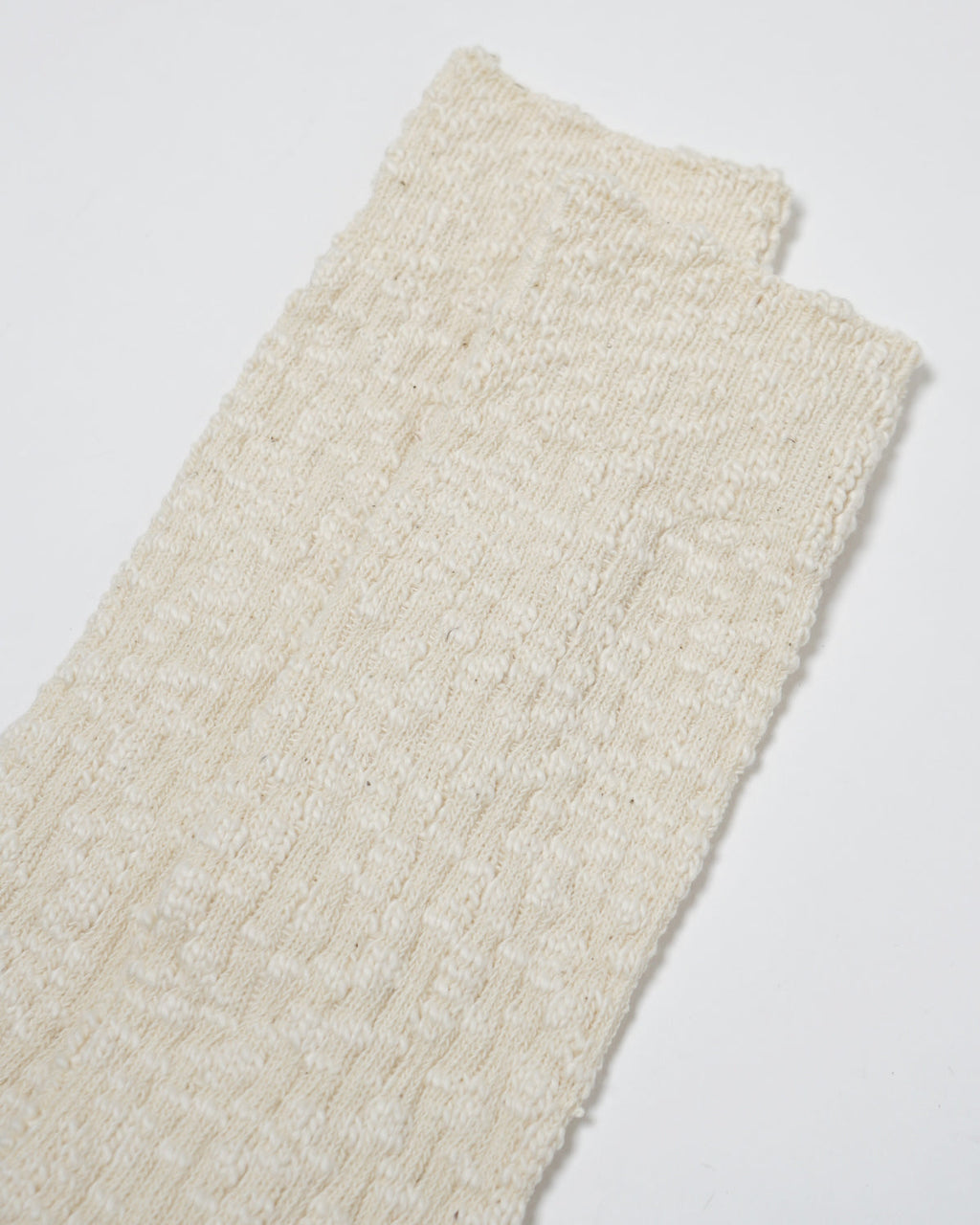 Slub Rib Socks / White