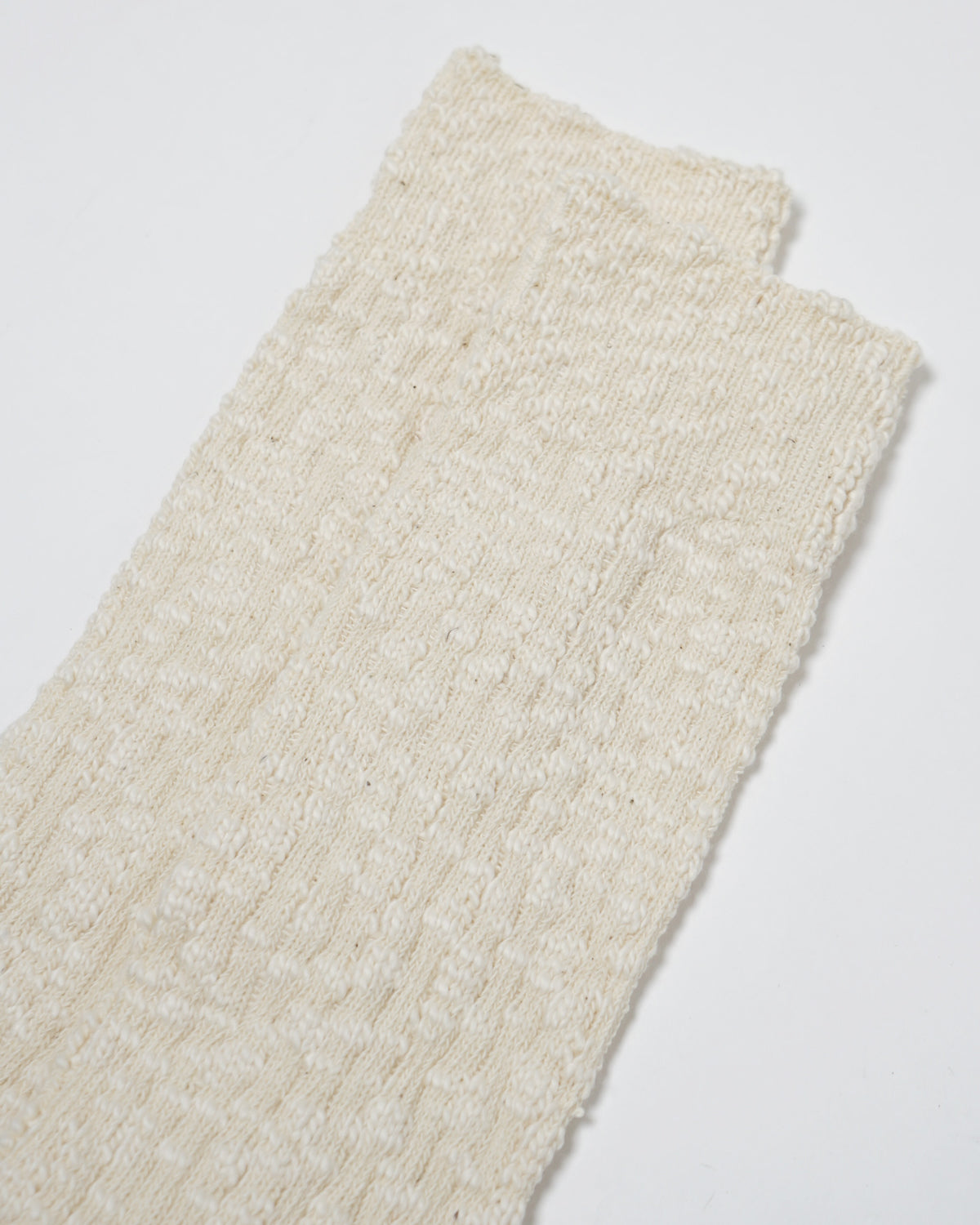 Slub Rib Socks / White