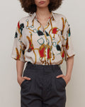 Silk Shirt Short Sleeve / Pattern M