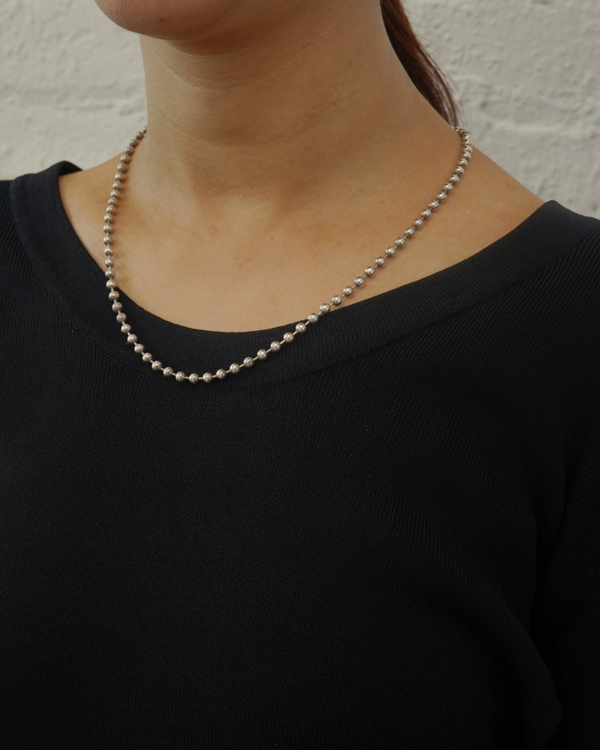 Silver Ball Chain Necklace