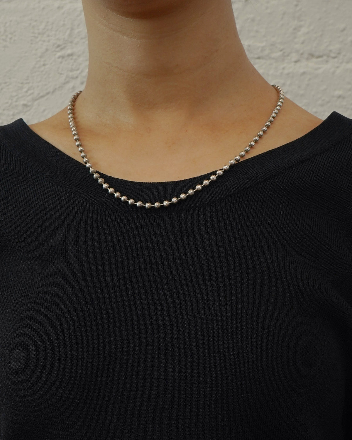 Silver Ball Chain Necklace