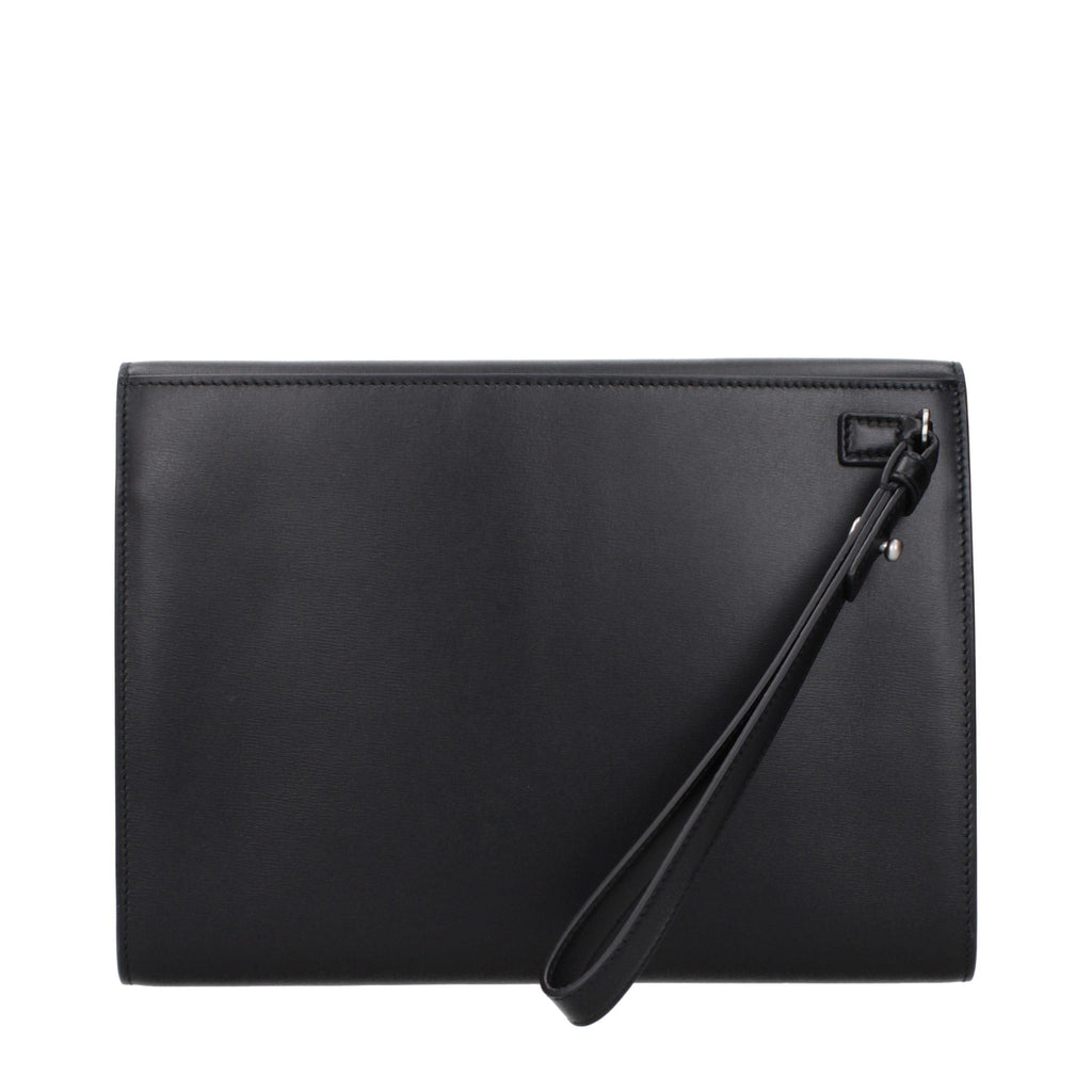 Ferragamo Leather Clutch Men's Bag