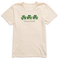 Women's 3 Tie Dye Clovers Short Sleeve Crusher Tee