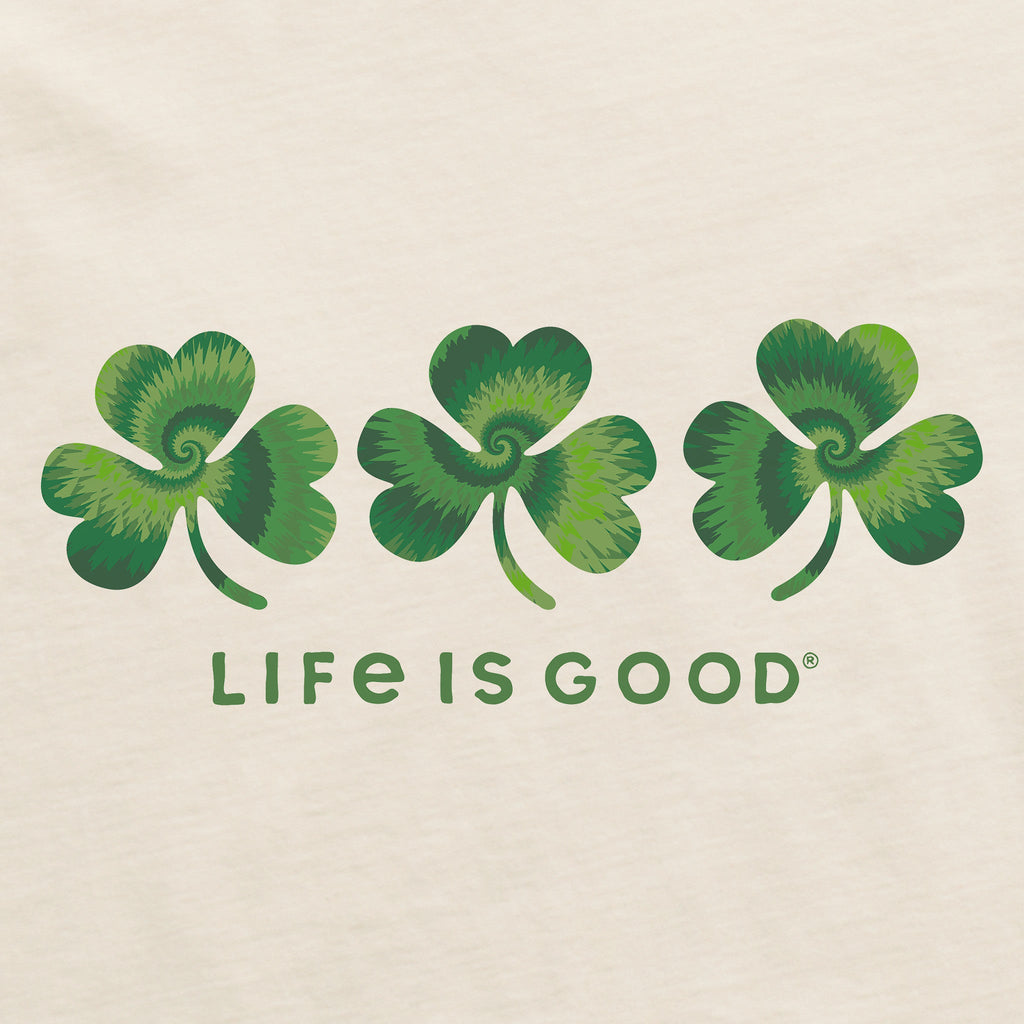 Women's 3 Tie Dye Clovers Short Sleeve Crusher Tee