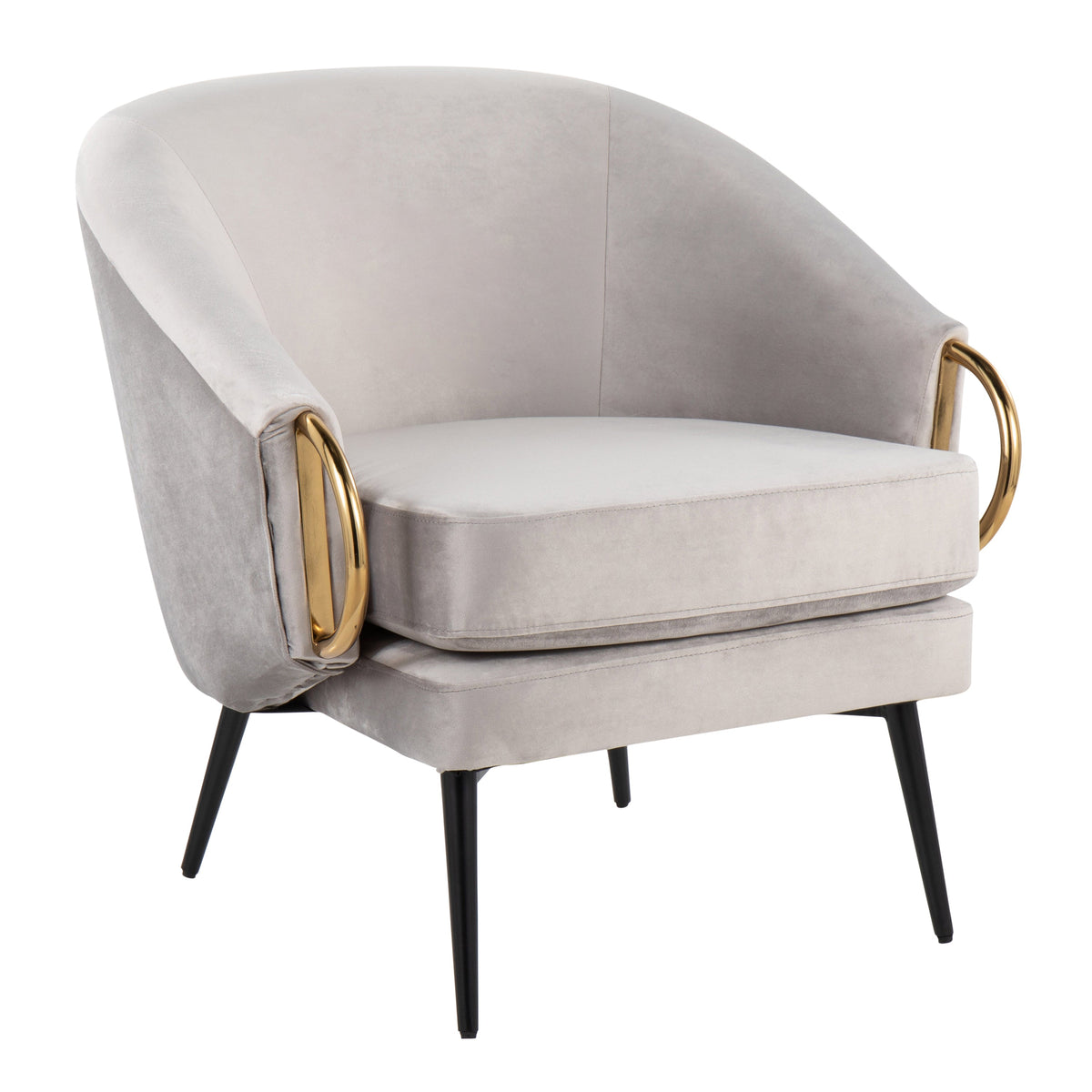 Contemporary Lounge Chair with Elegant Upholstered Styling