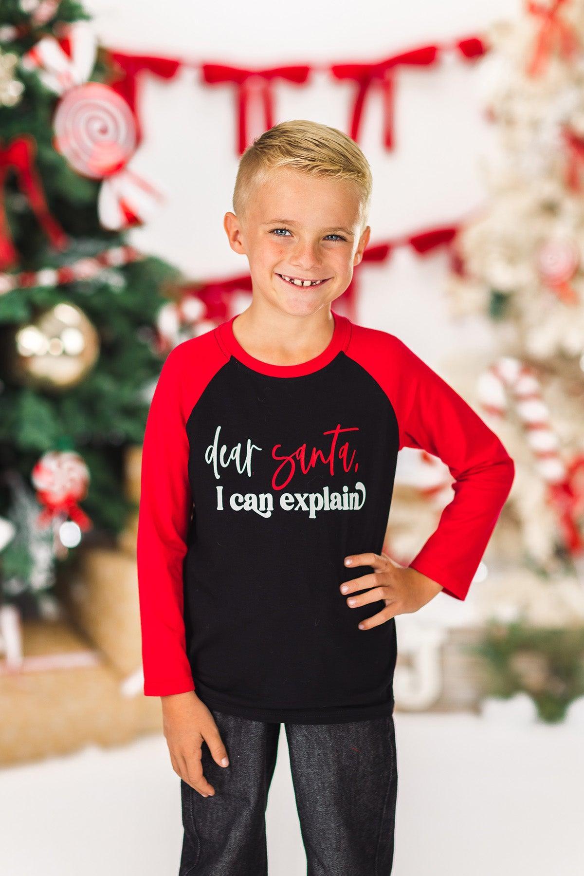 "Dear Santa, I Can Explain" Matching Boy or Girl Set