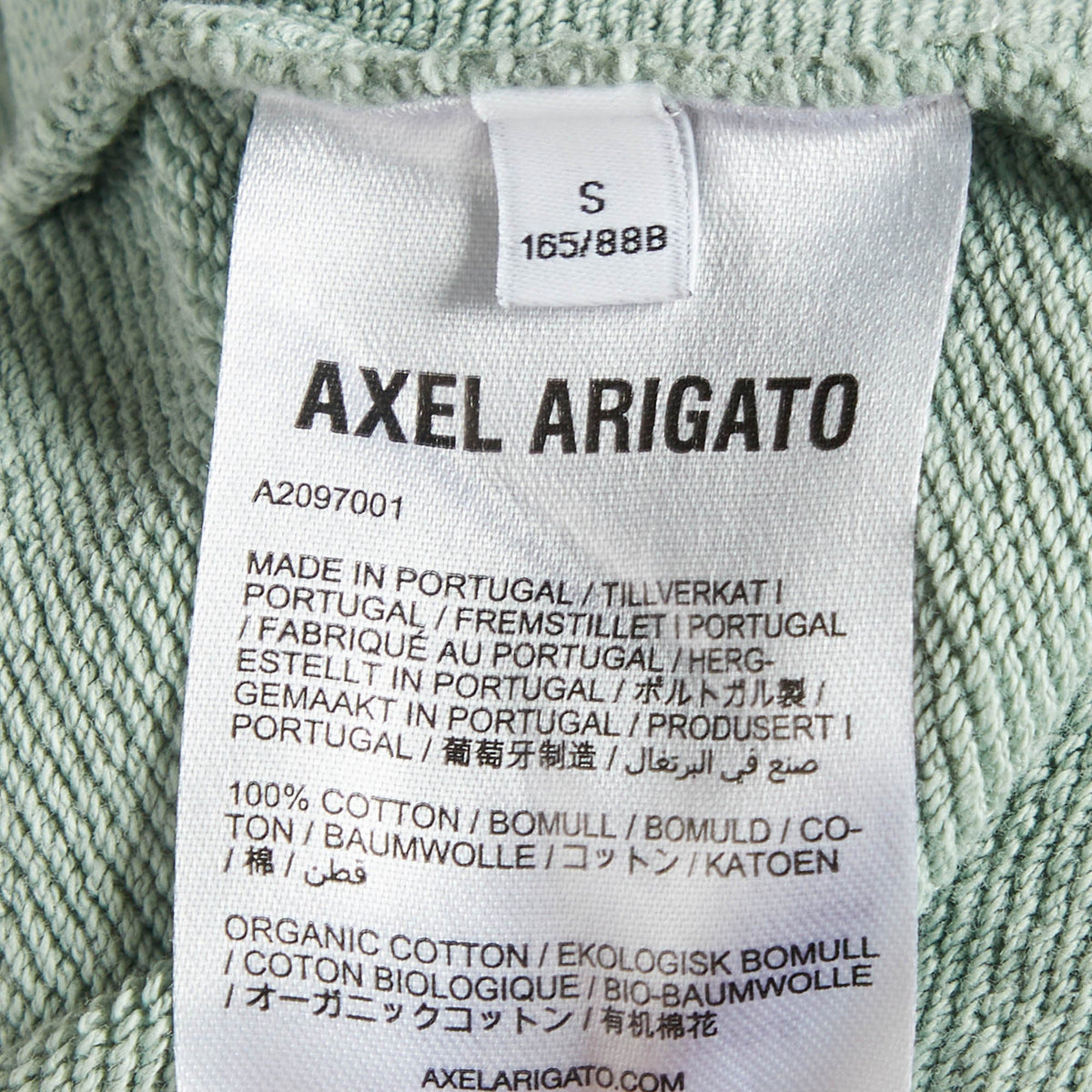 Axel Arigato Green Jersey Long Sleeve Hoodie