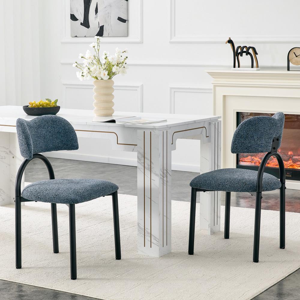 Contemporary Home Dining Chairs with Breathable Fabric Upholstery and Supportive Legs