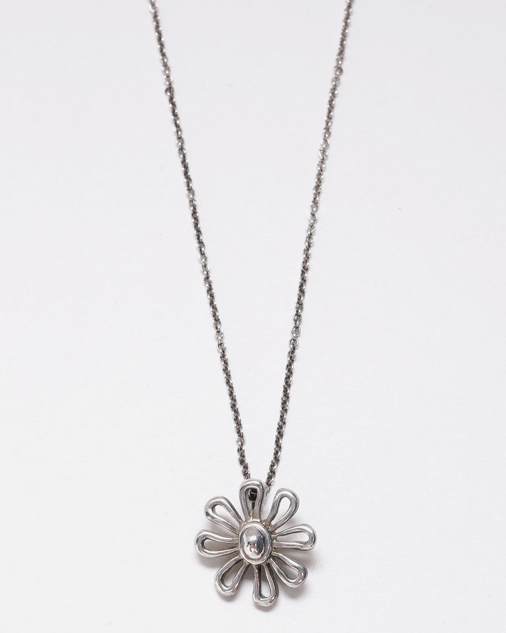 Silver Daisy Flower Necklace