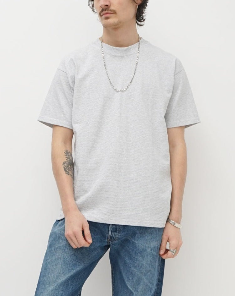 Micro Stripe T-shirt / Light Gray