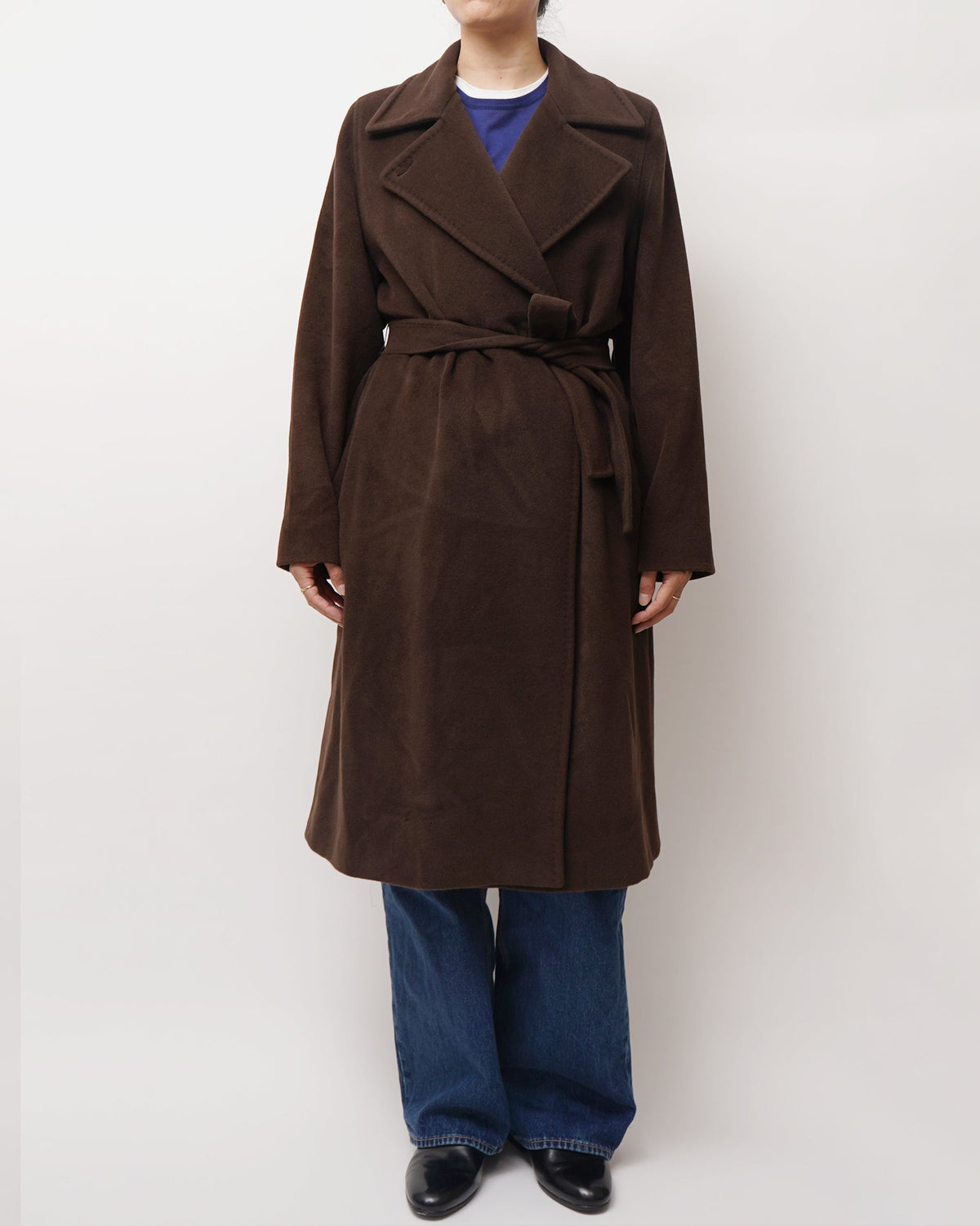 Angora / Wool Coat w/ Belt