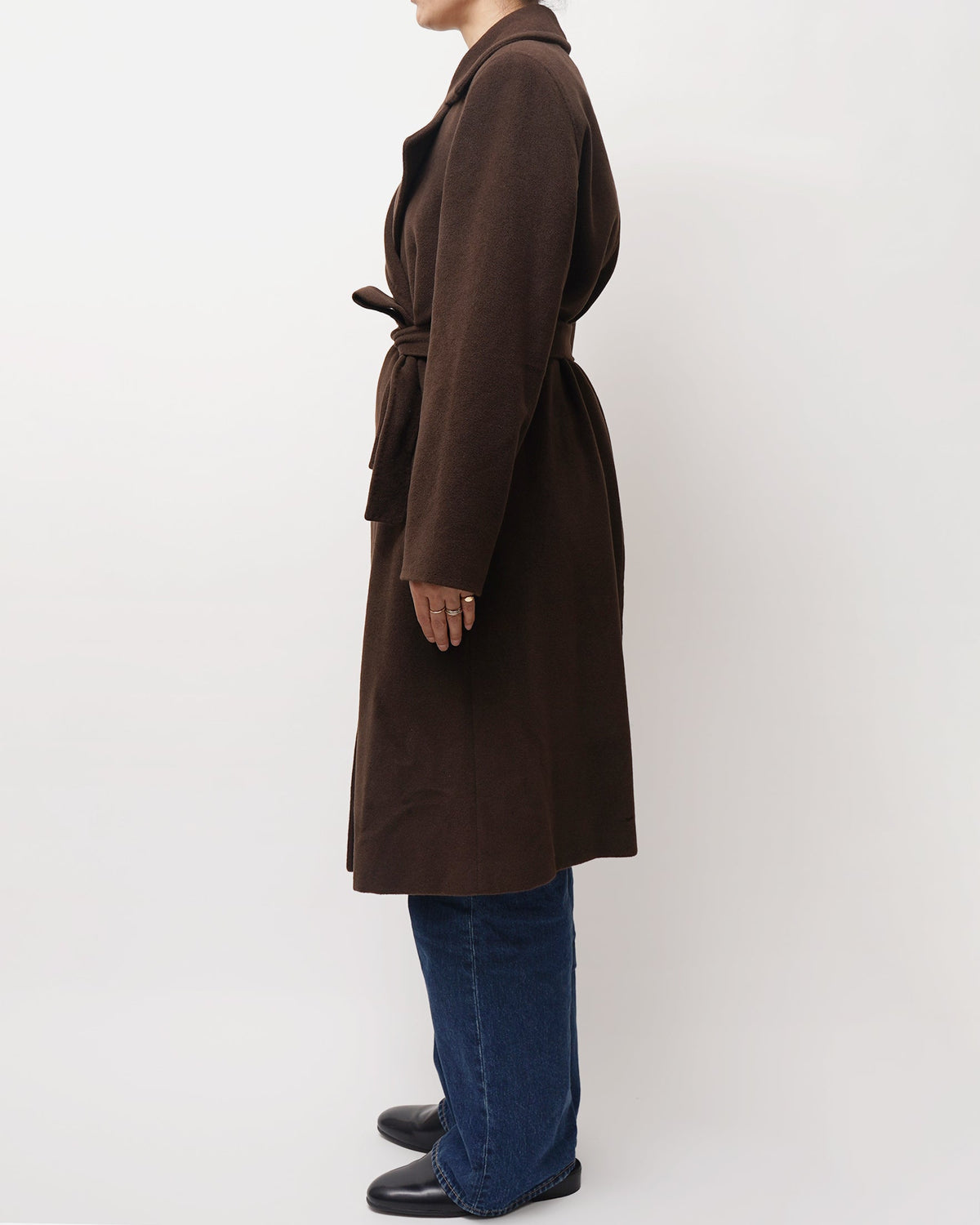 Angora / Wool Coat w/ Belt