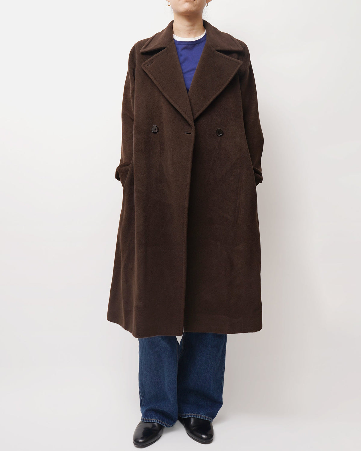 Angora / Wool Coat w/ Belt