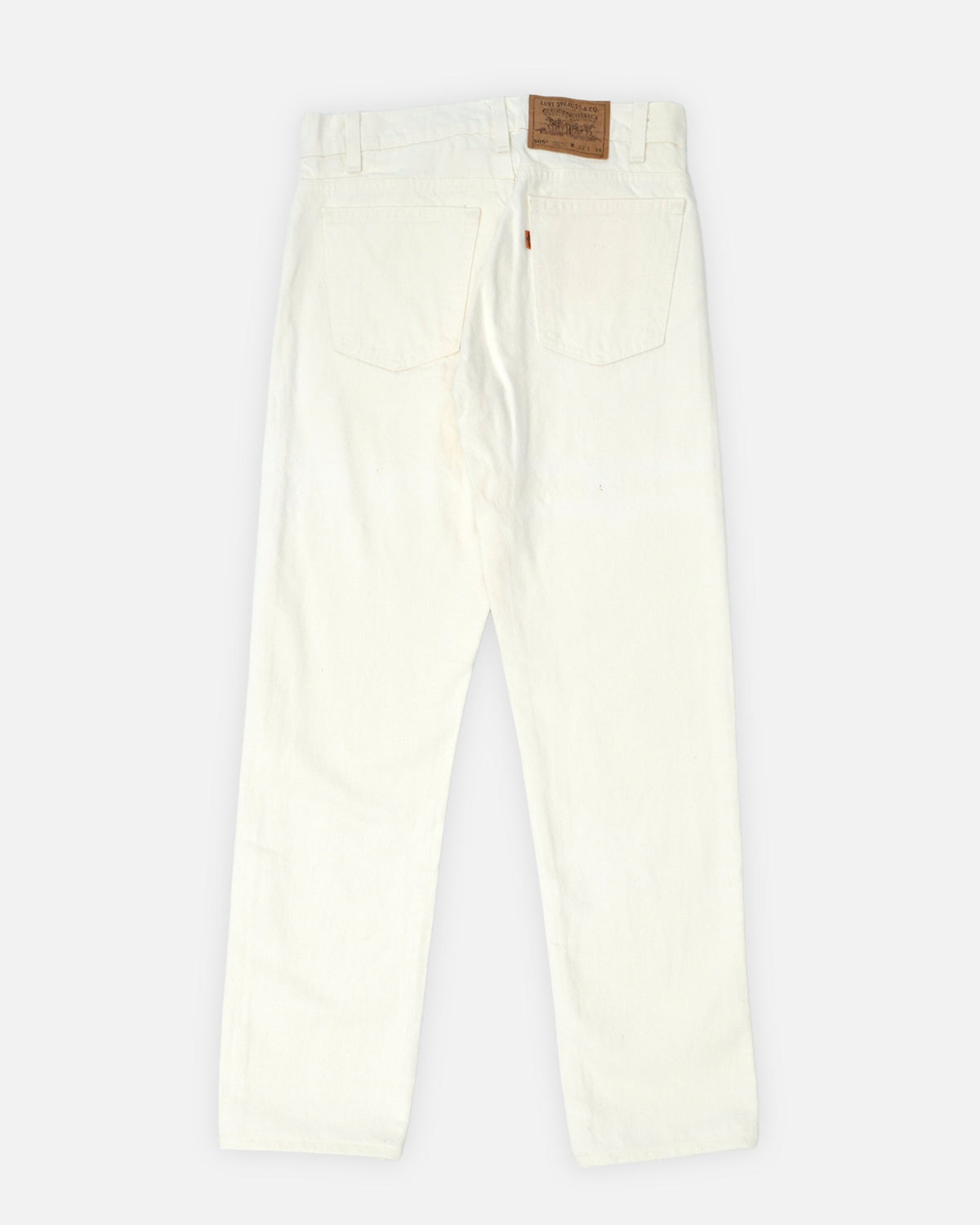 505 Tapered Fit White Denim Pants / size: 31