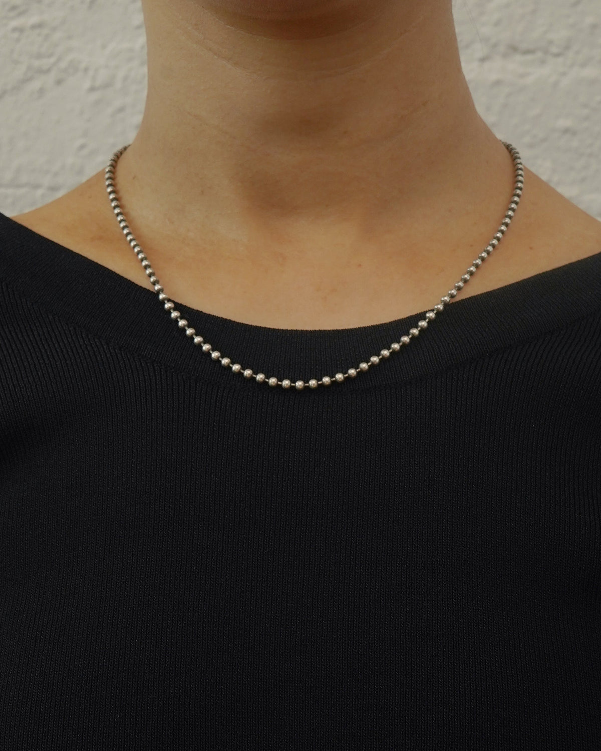 Silver Ball Chain Necklace