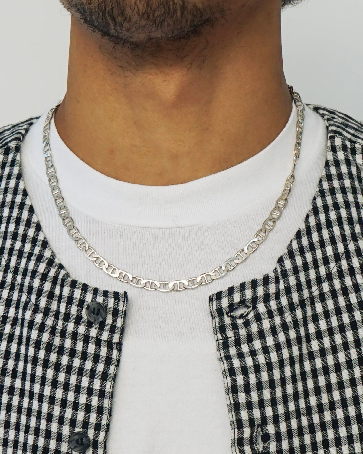 Silver Anchor Chain Necklace