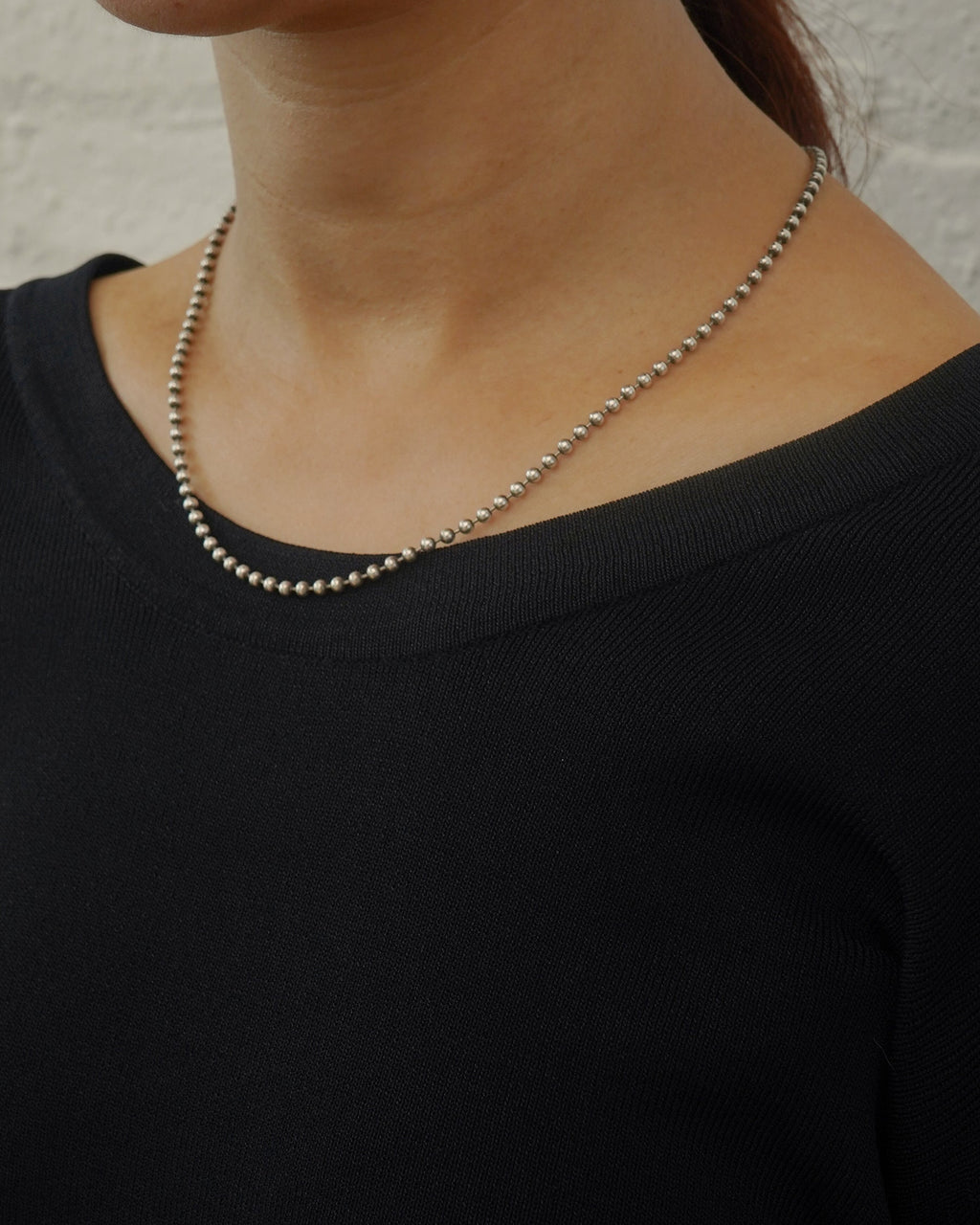 Silver Ball Chain Necklace