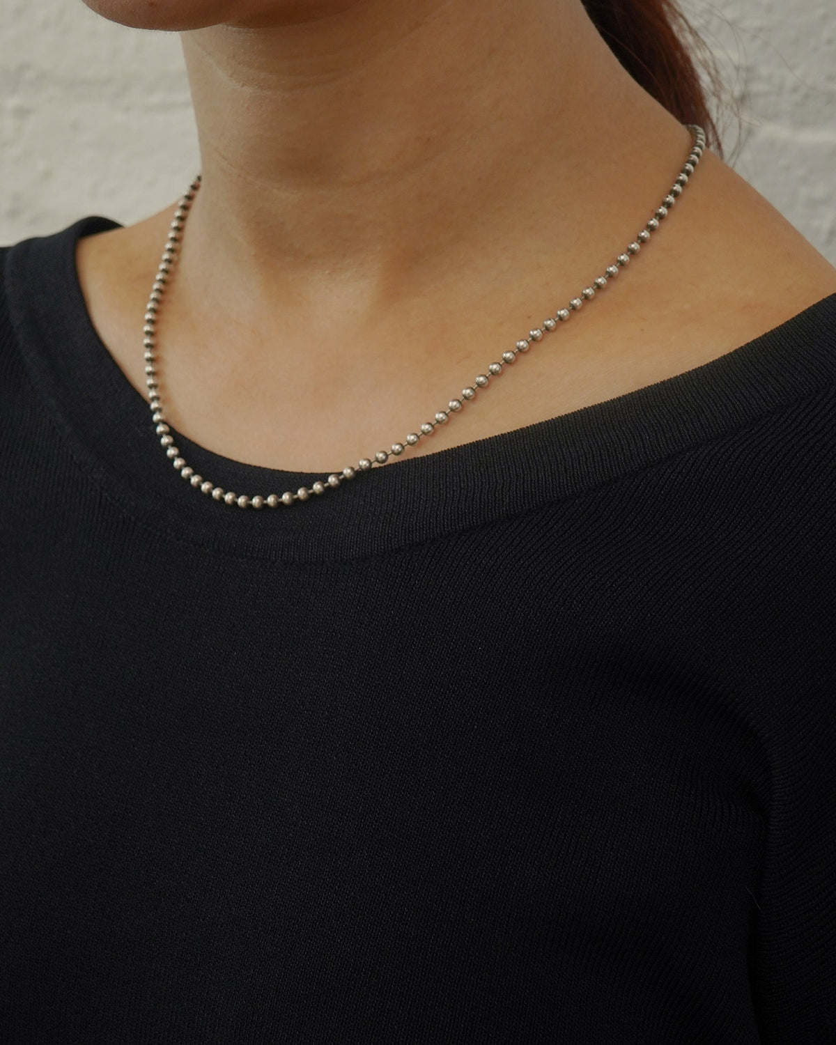 Silver Ball Chain Necklace