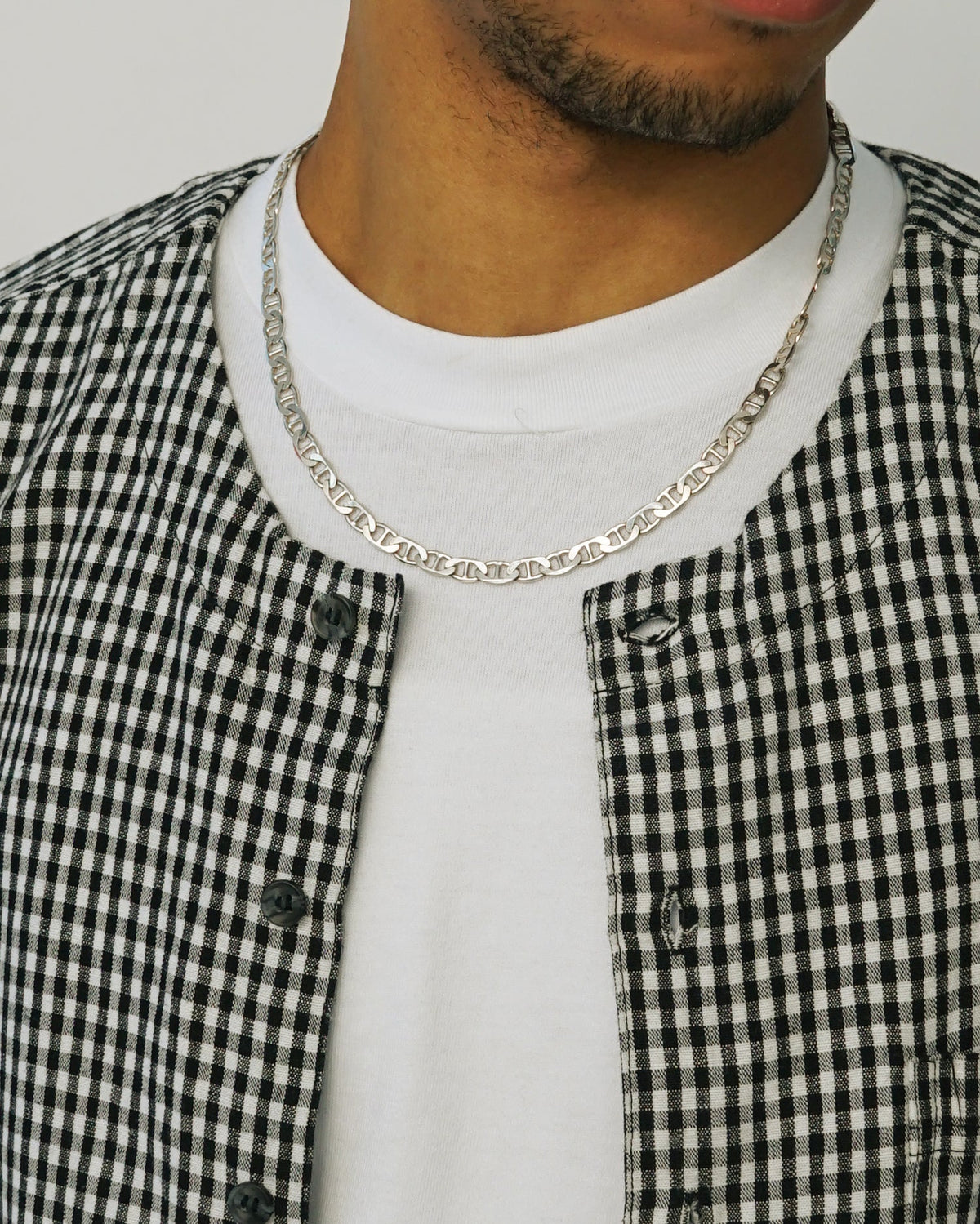 Silver Anchor Chain Necklace