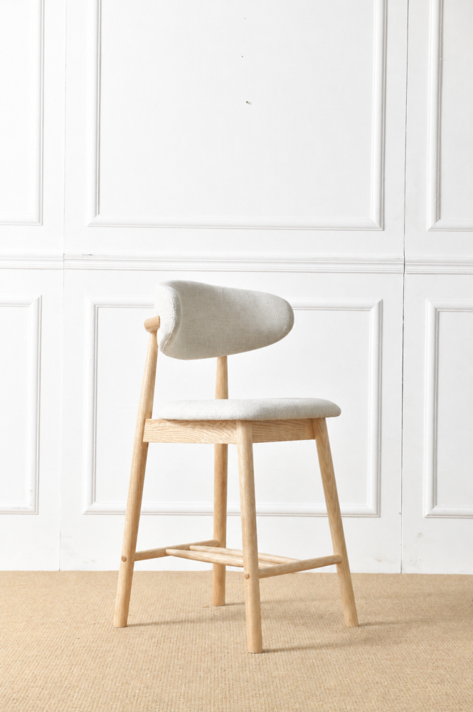 Upgraded Modern Counter Height Bar Stools with Solid Ash Wood Frame