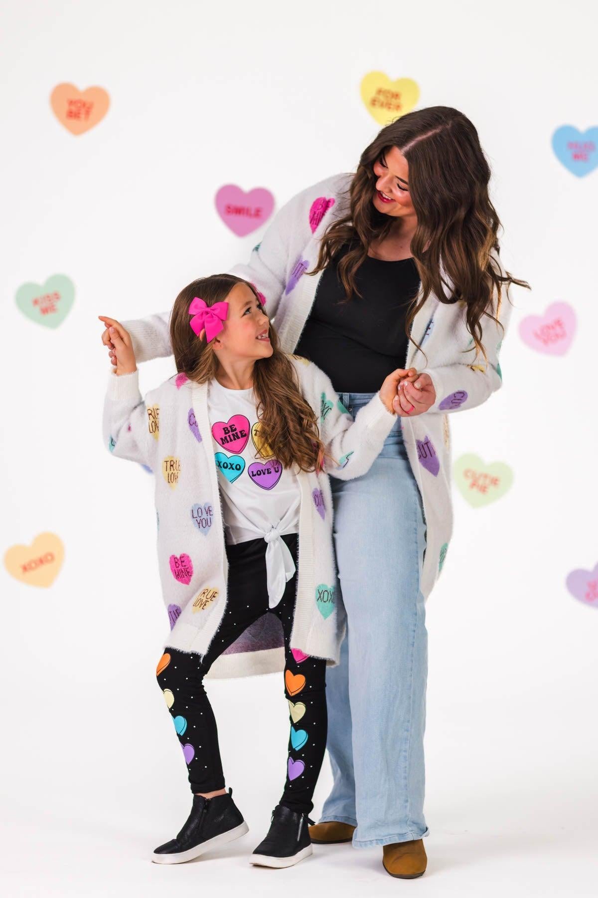 Mom & Me - Candy Hearts Cardigan