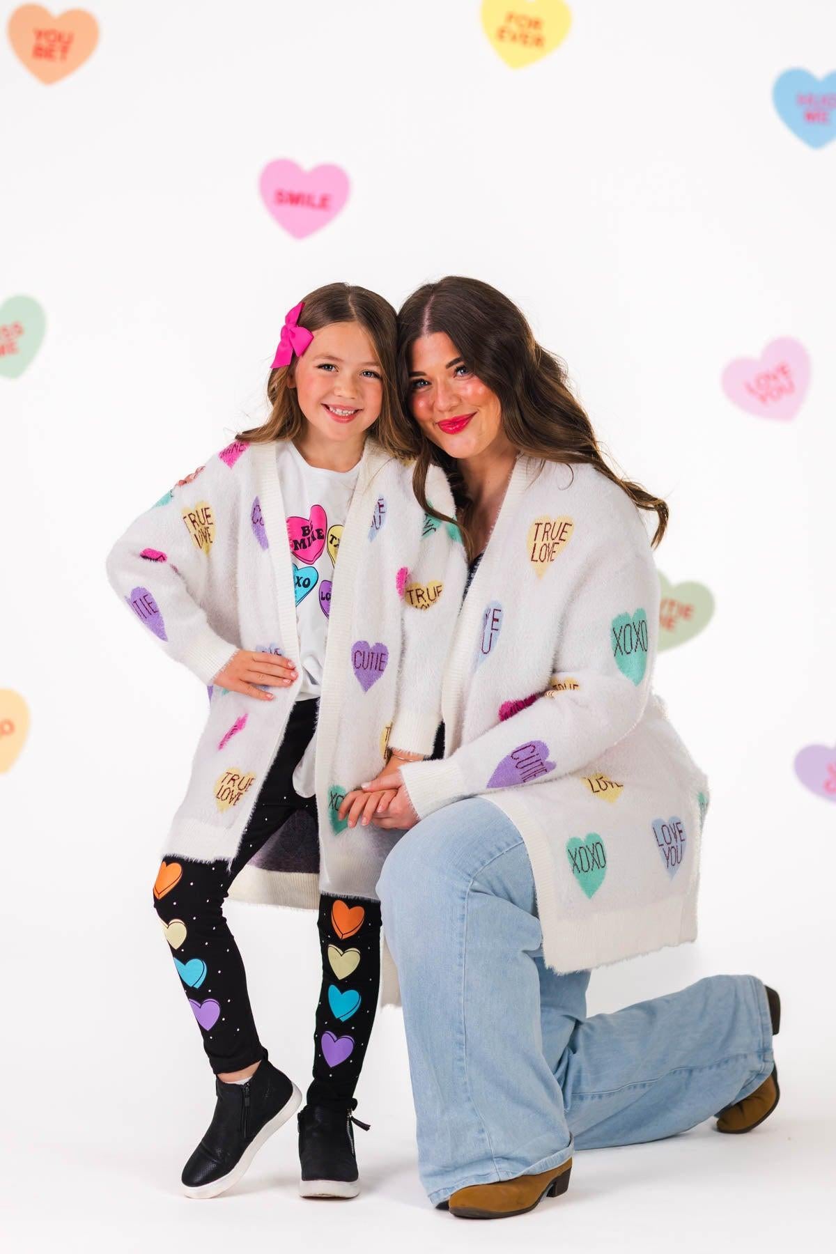 Mom & Me - Candy Hearts Cardigan