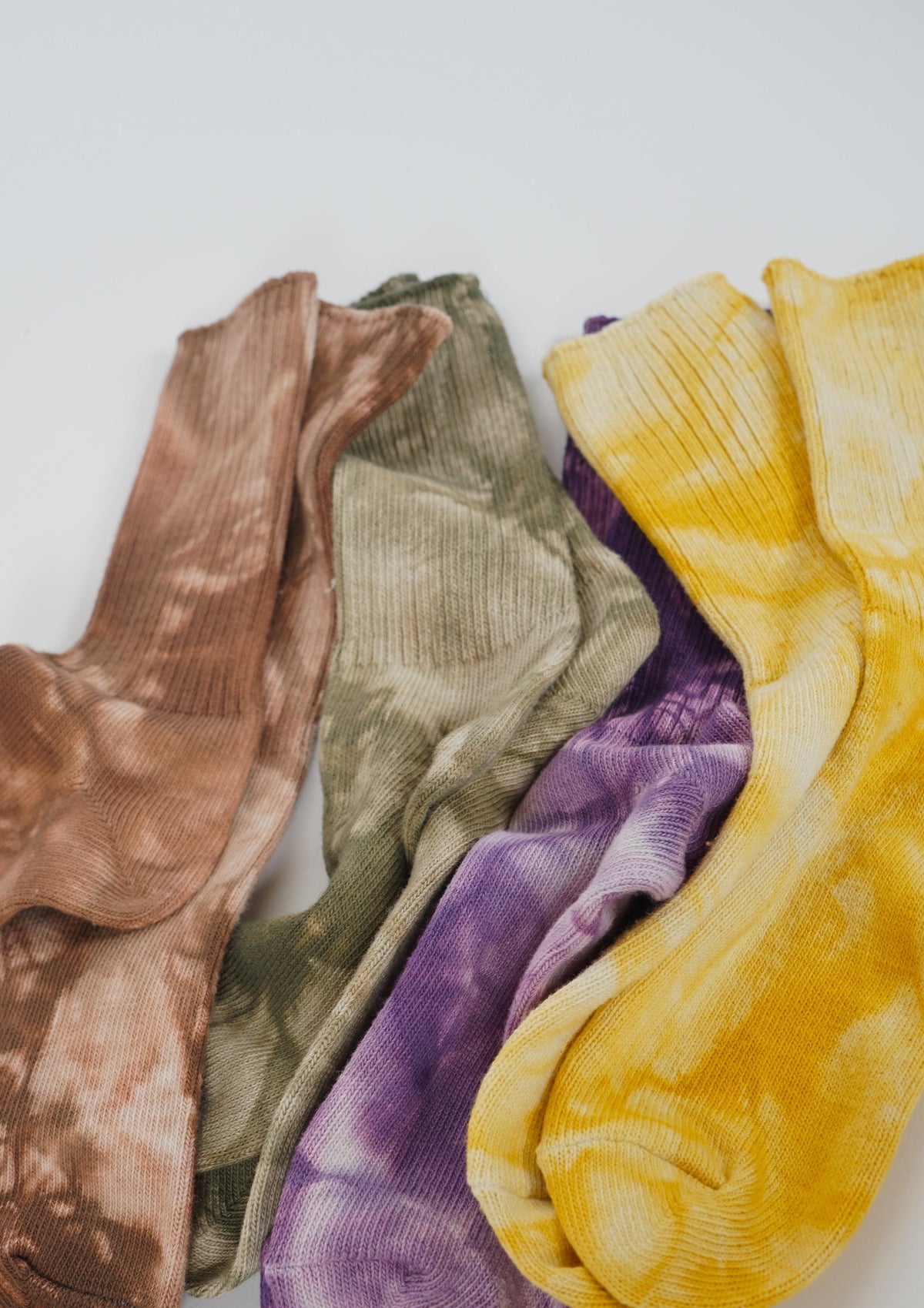 Silket Tie Dye Half Socks / Brown