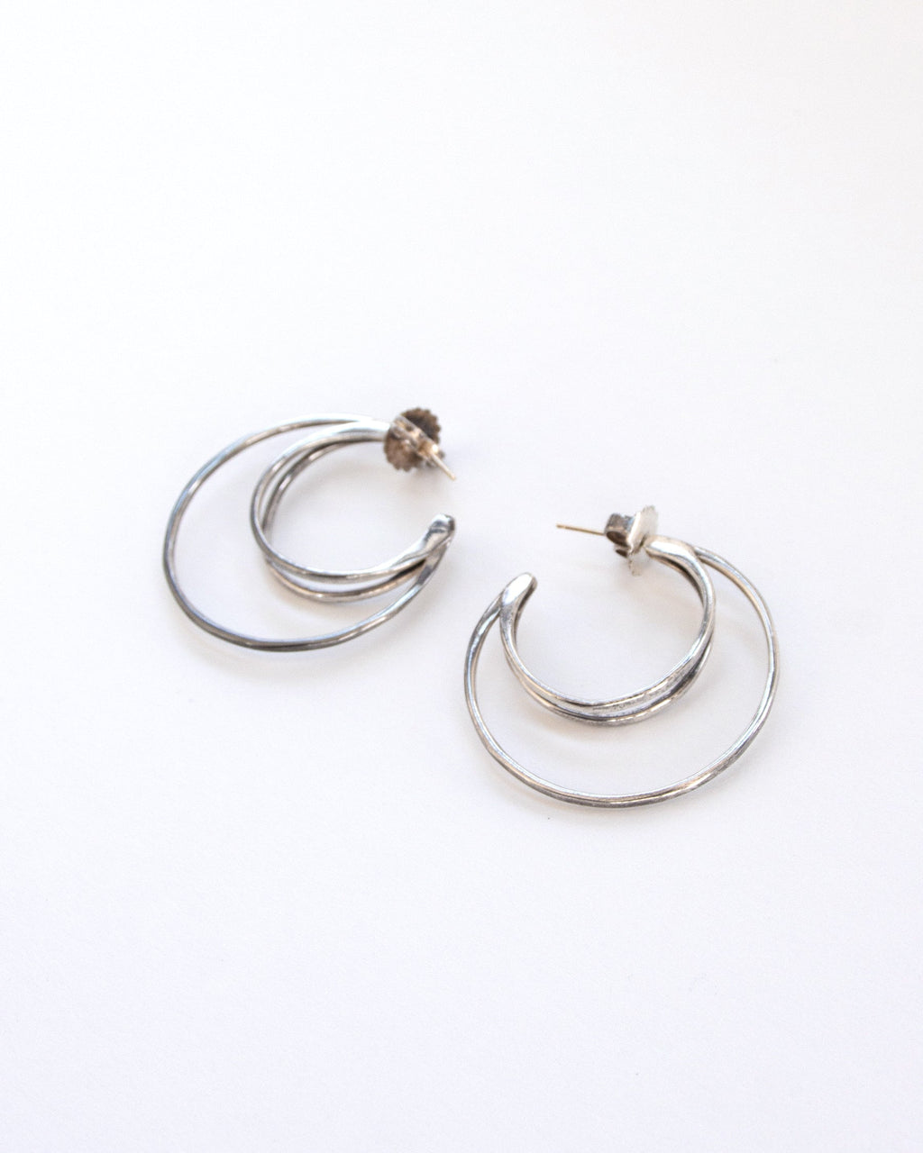 Silver Earrings w/ 14k Gold Posts