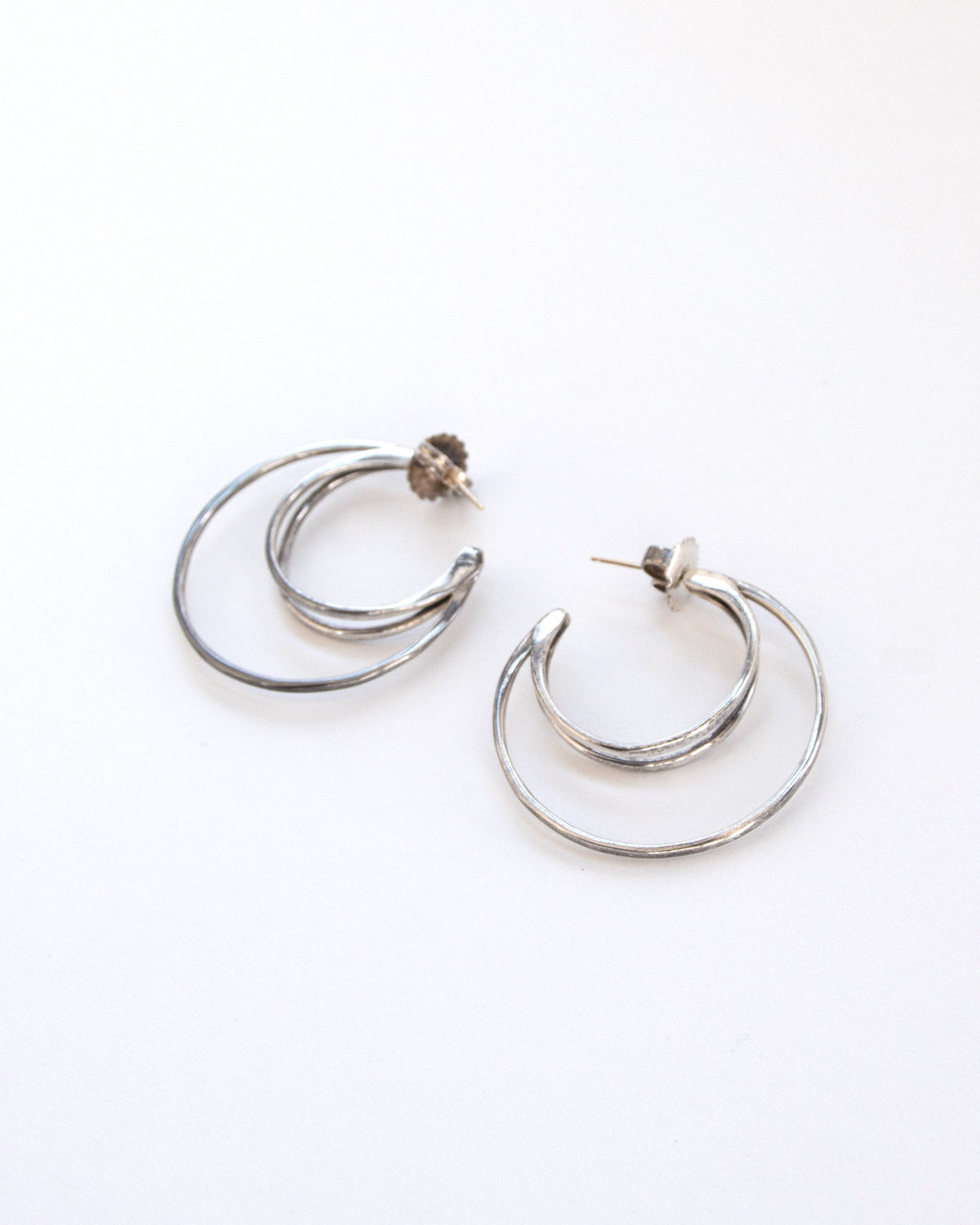 Silver Earrings w/ 14k Gold Posts