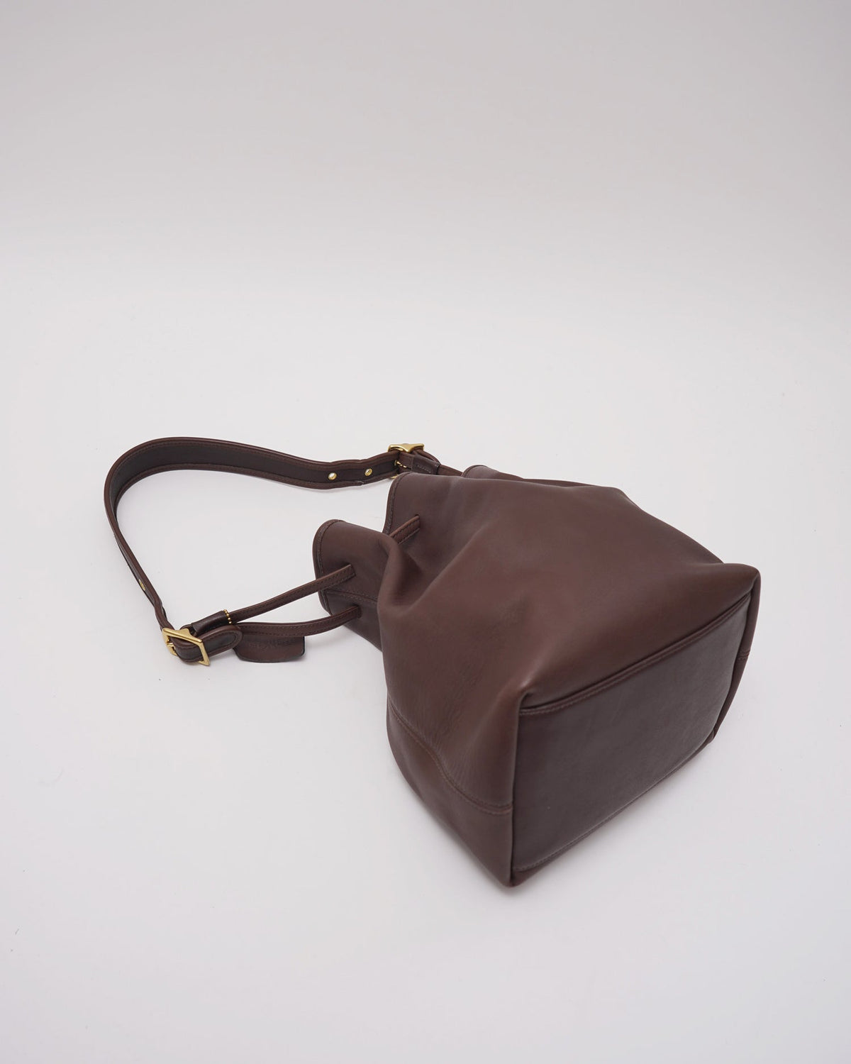 Brown Leather Pouch Bag