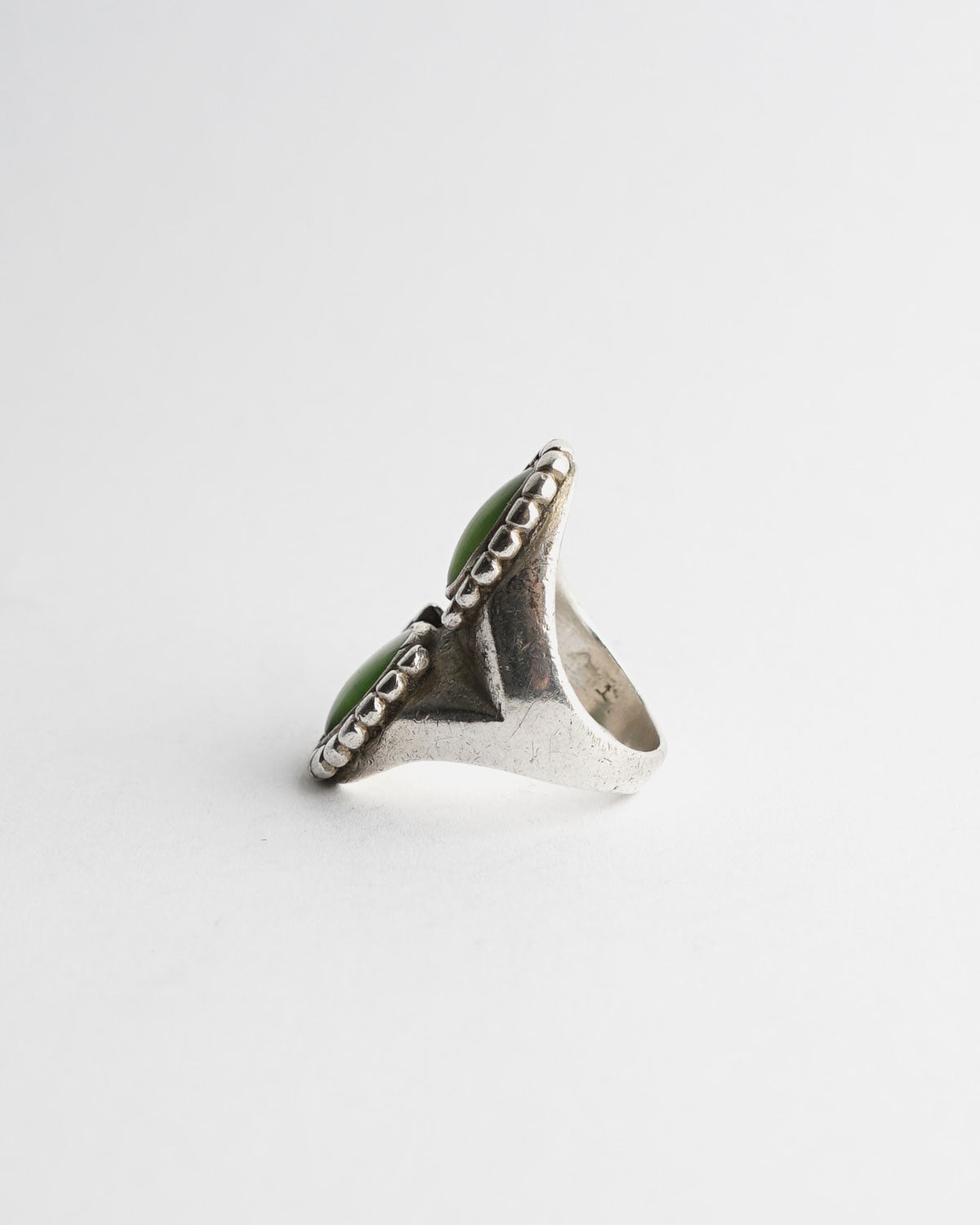 Silver x Natural Stone Ring / size: 11