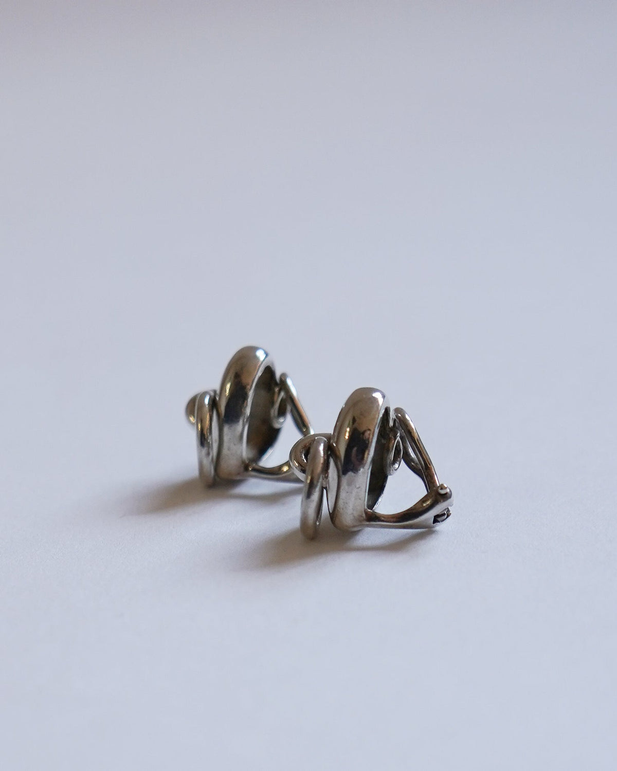 Silver Heart Knock Clip-On Earrings