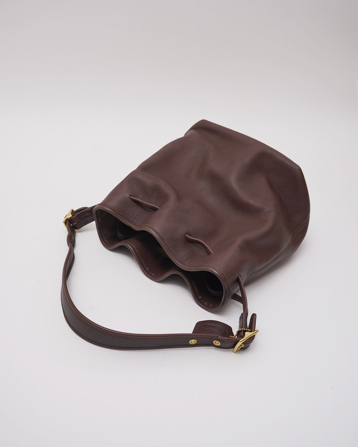 Brown Leather Pouch Bag