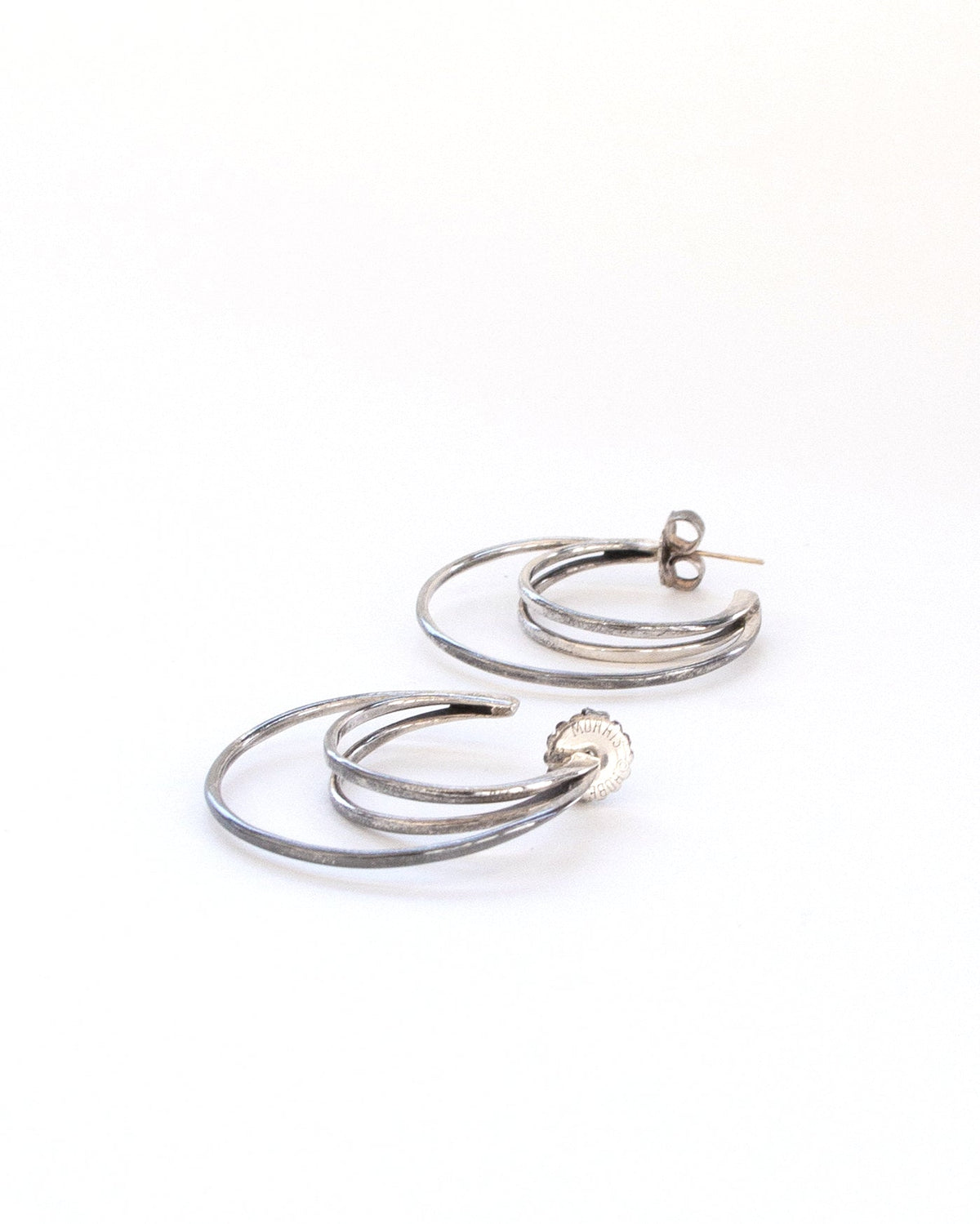 Silver Earrings w/ 14k Gold Posts