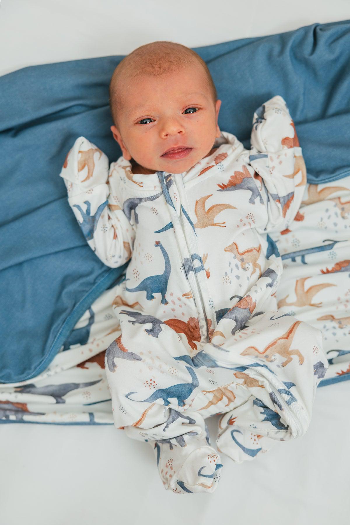 Bamboo Tiny Dino Double Sided Blanket