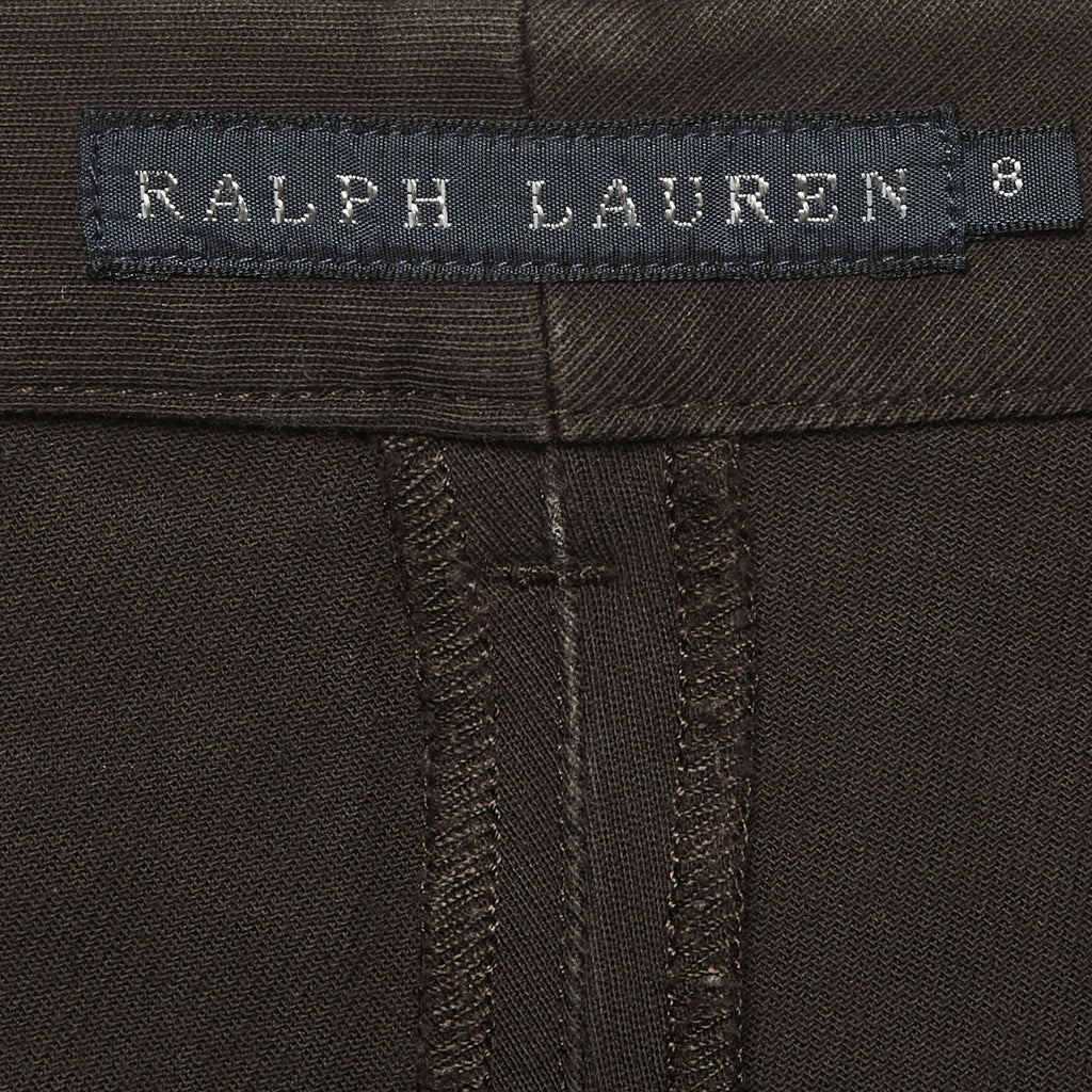 Ralph Lauren Brown Suede And Gabardine Breeches