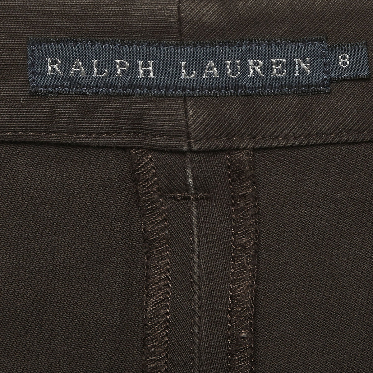 Ralph Lauren Brown Suede And Gabardine Breeches