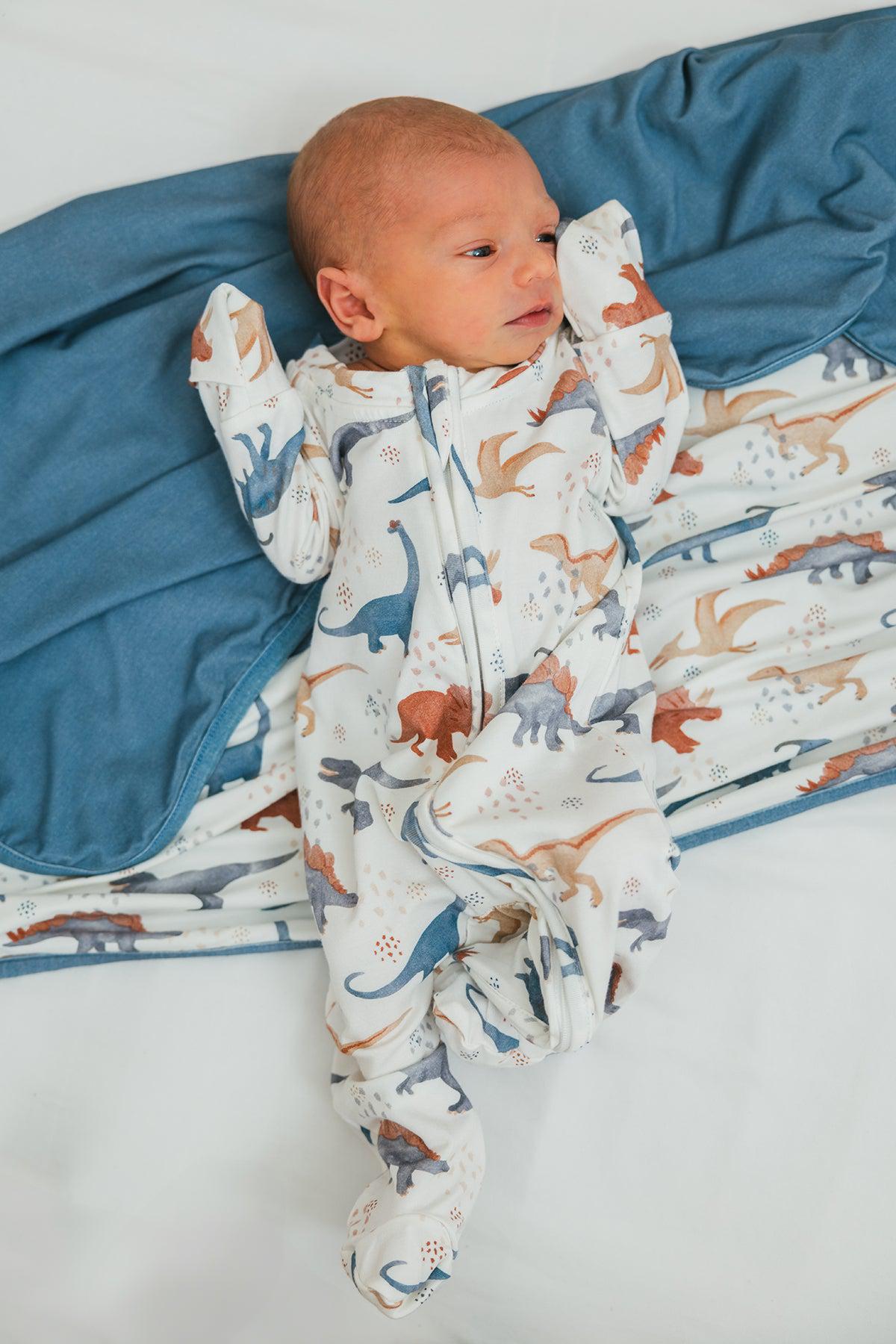Bamboo Tiny Dino Double Sided Blanket