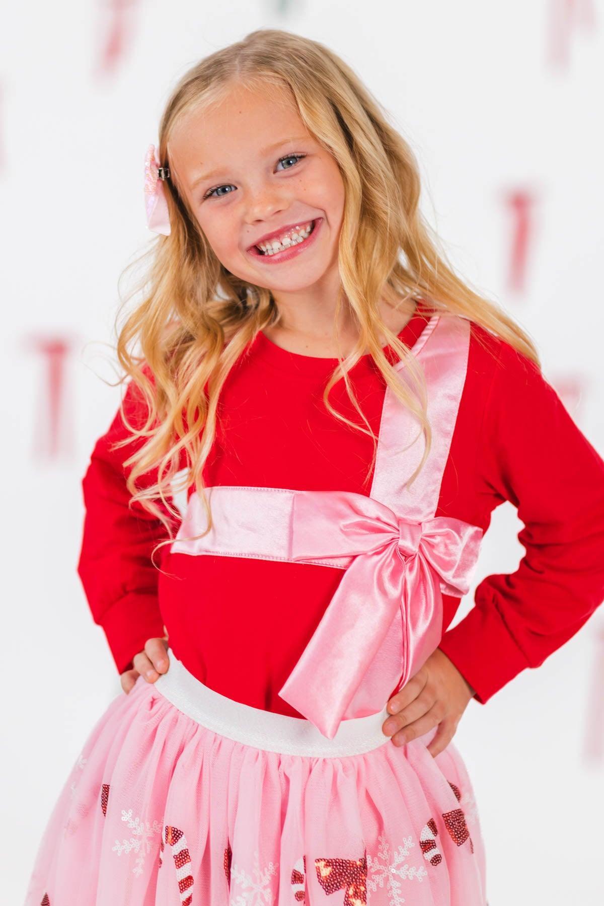 Pink Christmas Tutu Skirt Set