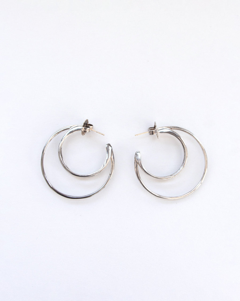 Silver Earrings w/ 14k Gold Posts