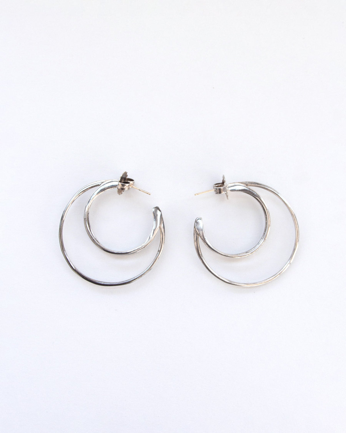 Silver Earrings w/ 14k Gold Posts