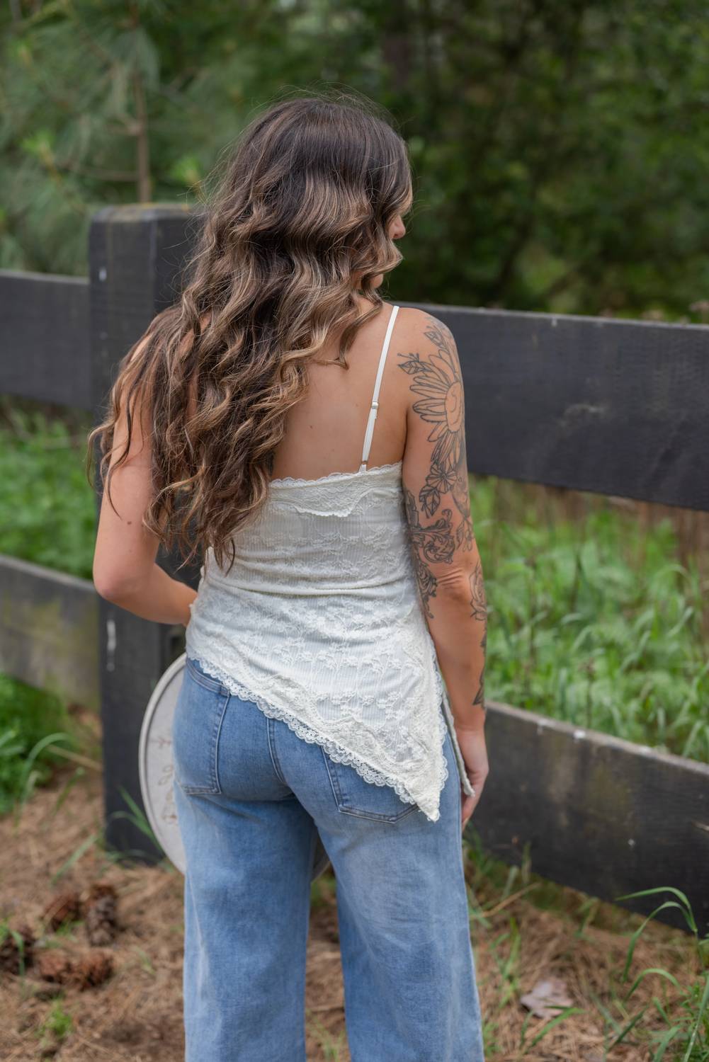 Vicki Lace Cami Top In Cream